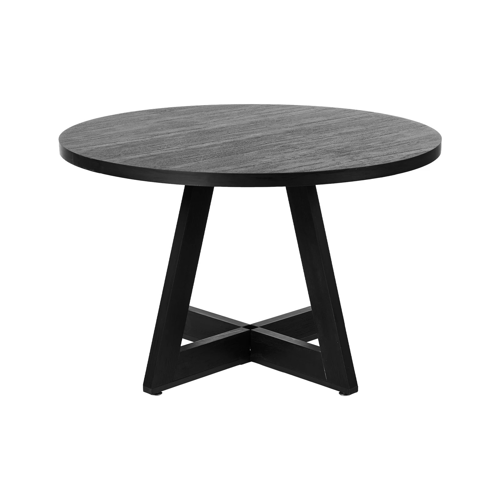 7 Oikiture 120cm Round Dining Table Wooden Kitchen Furniture Black, 7 of 10