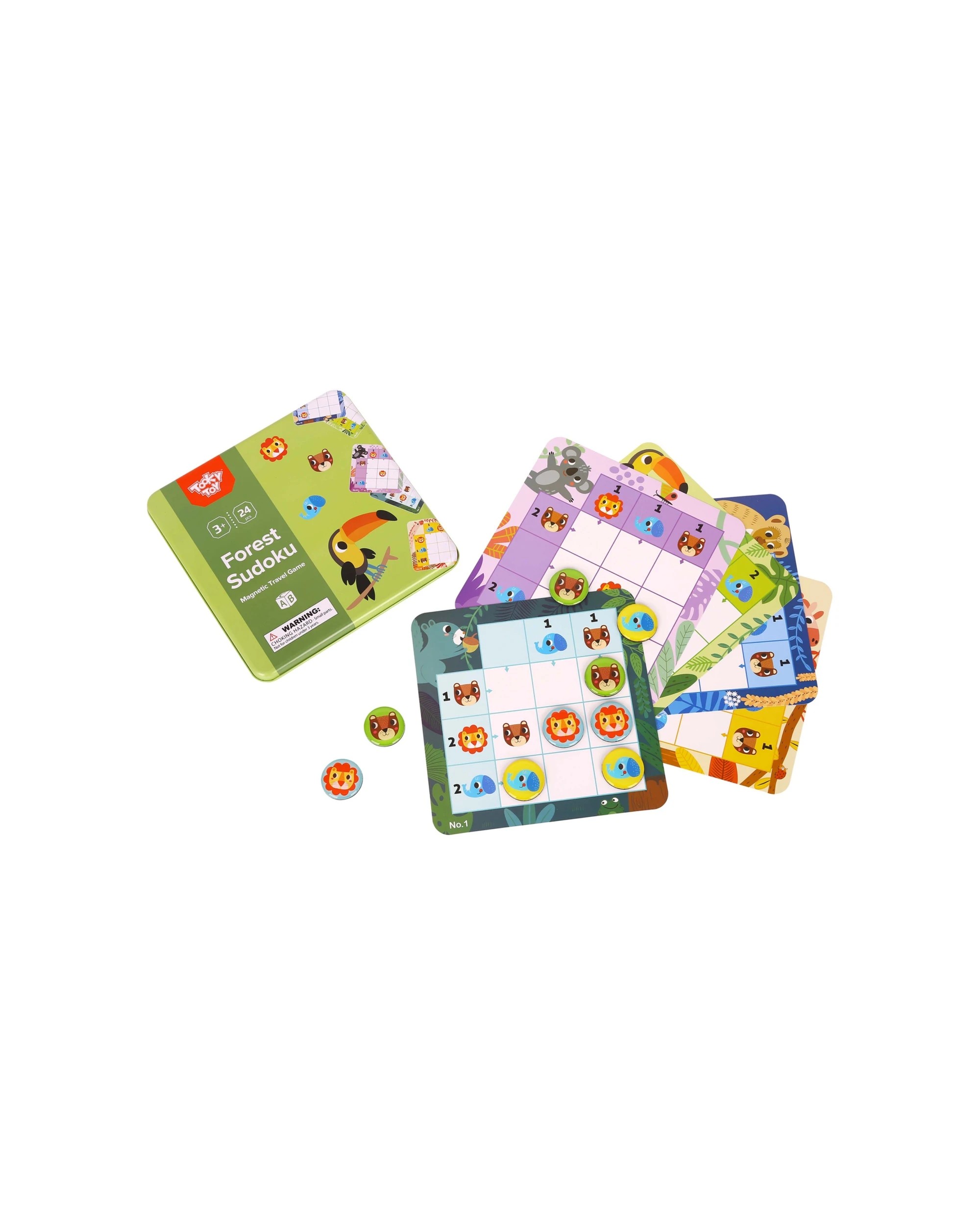 1 Tooky Toy Kids Childrens Forest Themed Sudoku Tabletop Educational Fun Game - Multi, 1 of 7