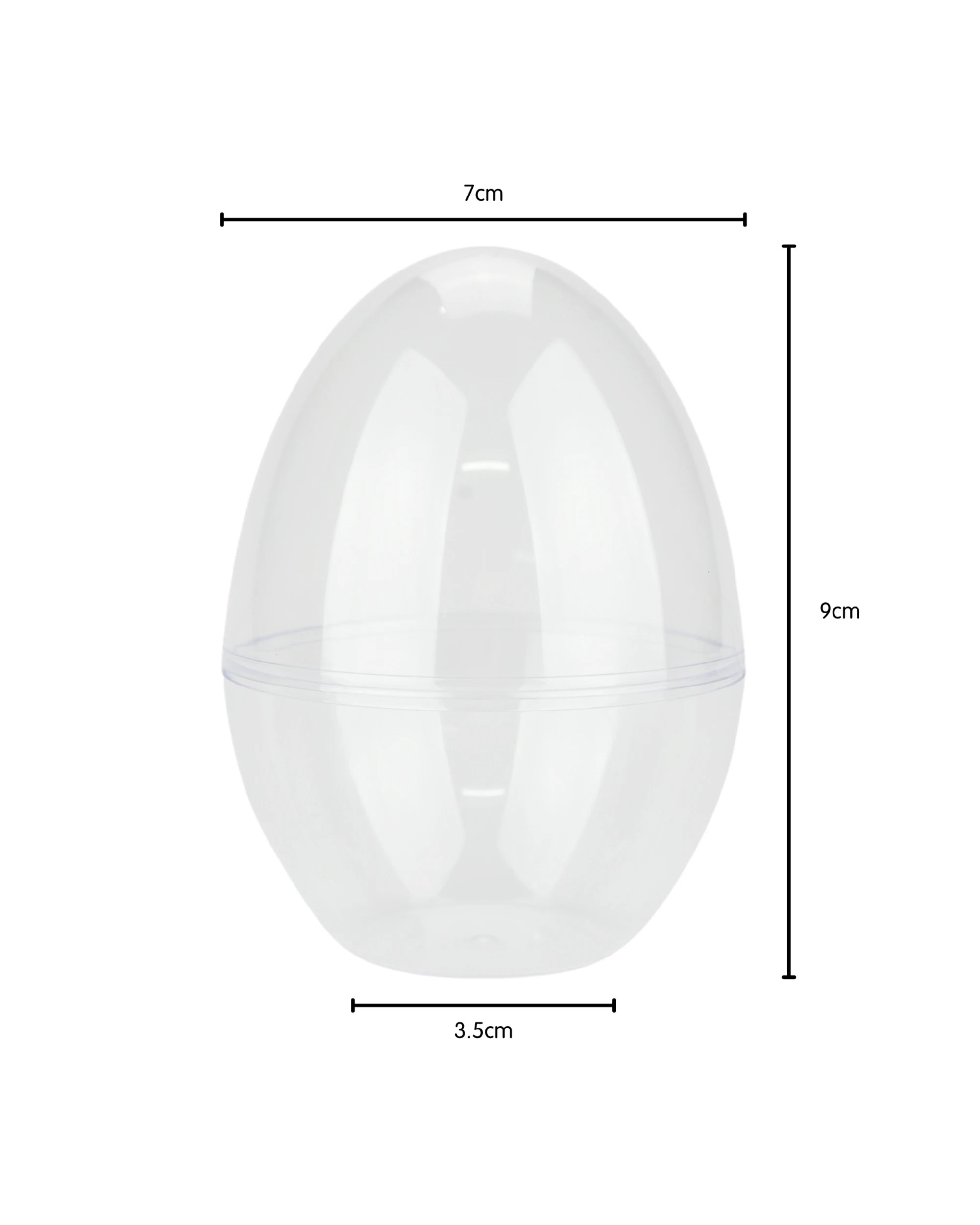 4 Partyrama Clear Plastic Fillable Egg 9cm, 4 of 5