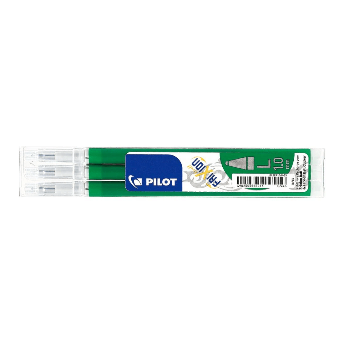 1 PILOT Frixion Erasable Gel Ink Refills 1.0mm Green 3 Pack, 1 of 3