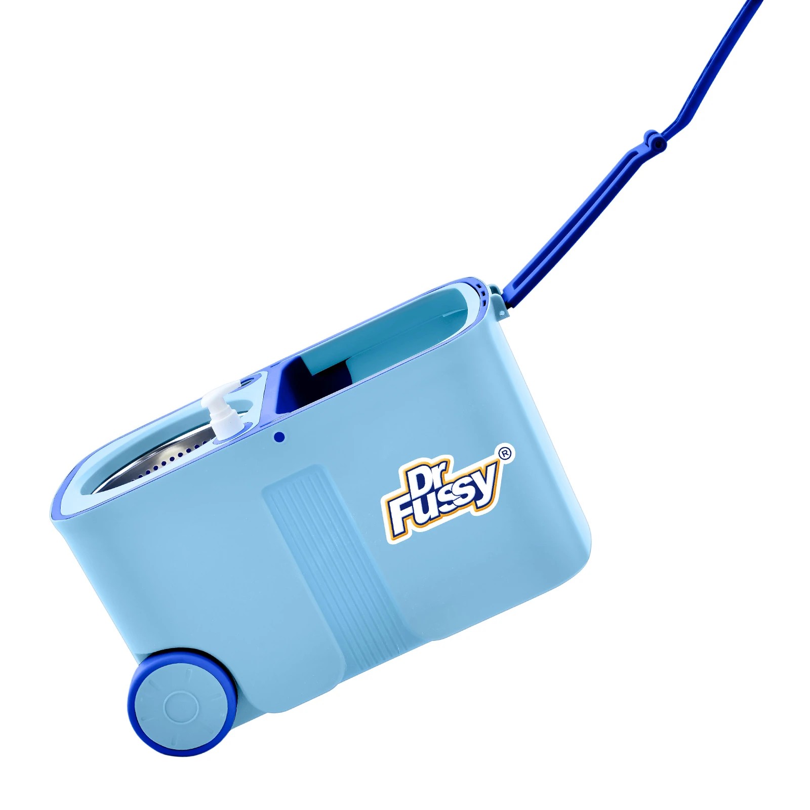 3 Dr FUSSY Spin Mop Bucket Tile Wood Floor Cleaner 4 Microfibre Heads Magic Wet Dry Twist Spinning Easy Cleaning System, 3 of 4