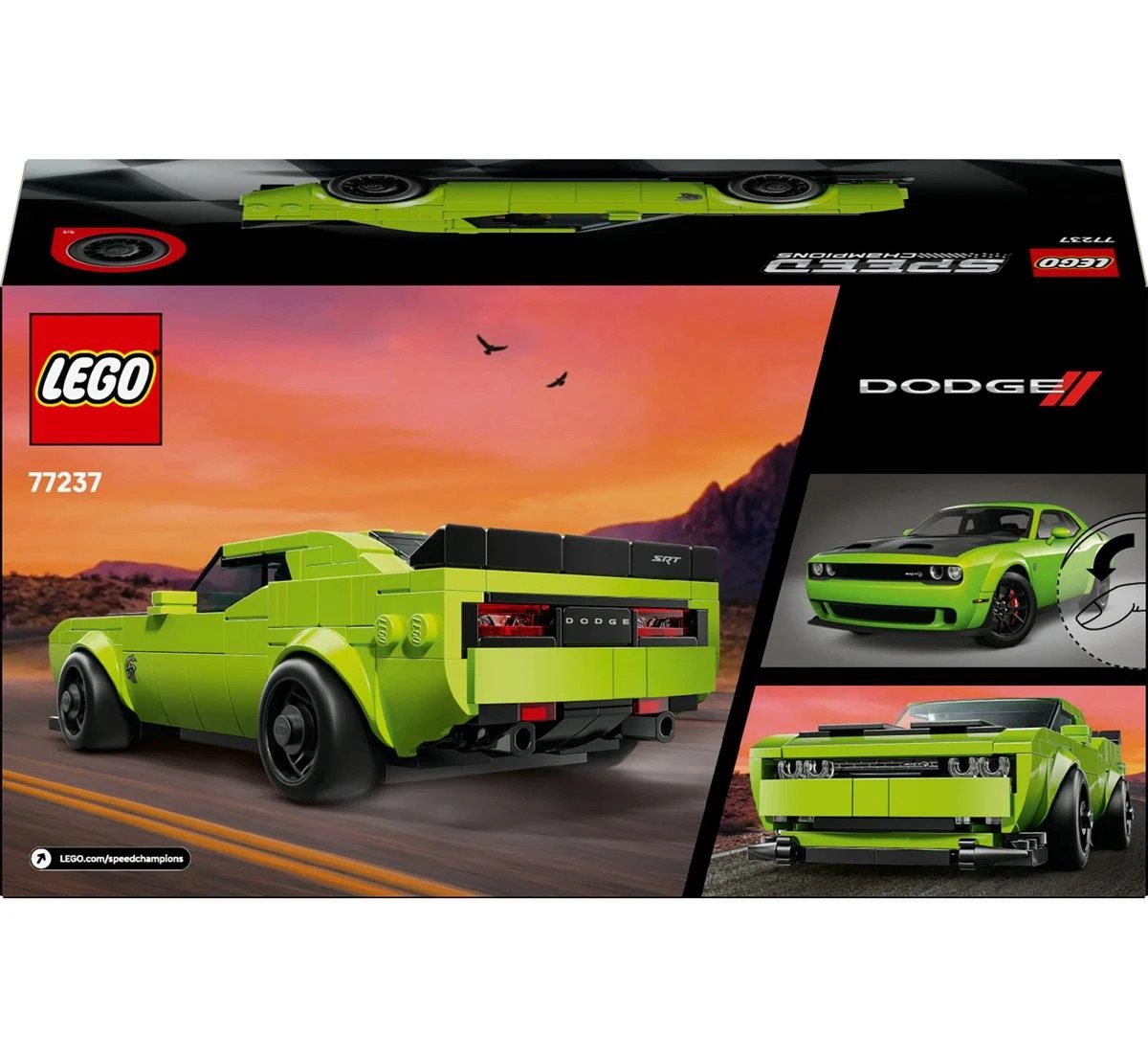 10 LEGO Speed Champions Dodge Challenger SRT Hellcat Sports Car 77237, 10 of 10