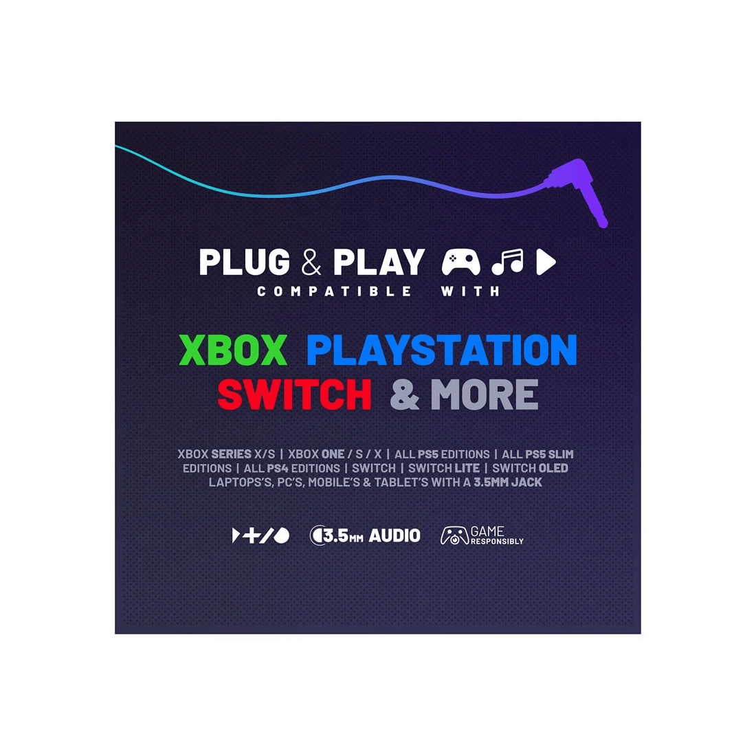 4 4Gamers C6-100 Gaming Headset - Neon Blue & Red
 - Blue,Neon,Red, 4 of 5