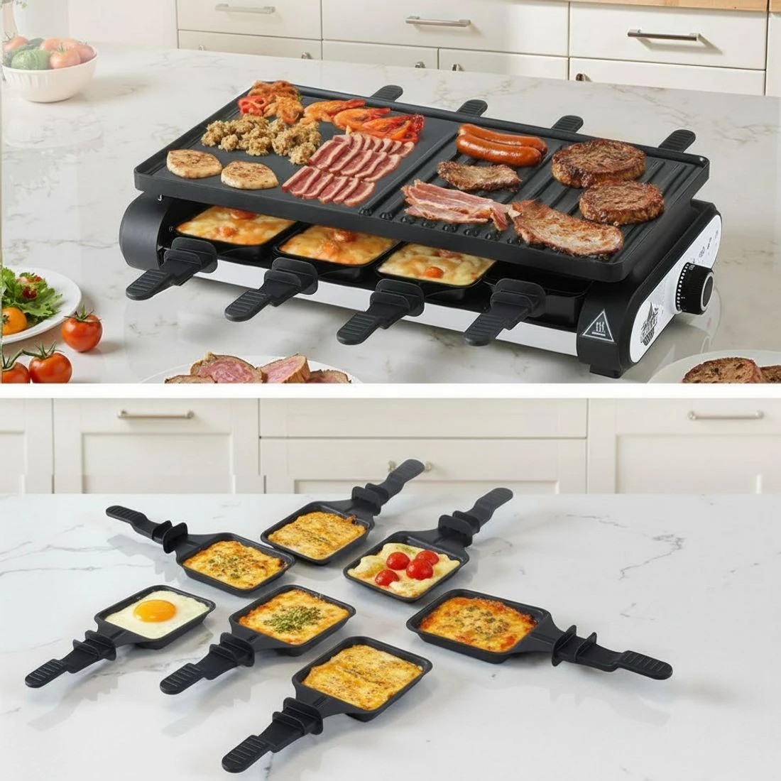 4 Grillz 1400W Electric BBQ Grill w/ 7 Cooking Pans - Multi, 4 of 6