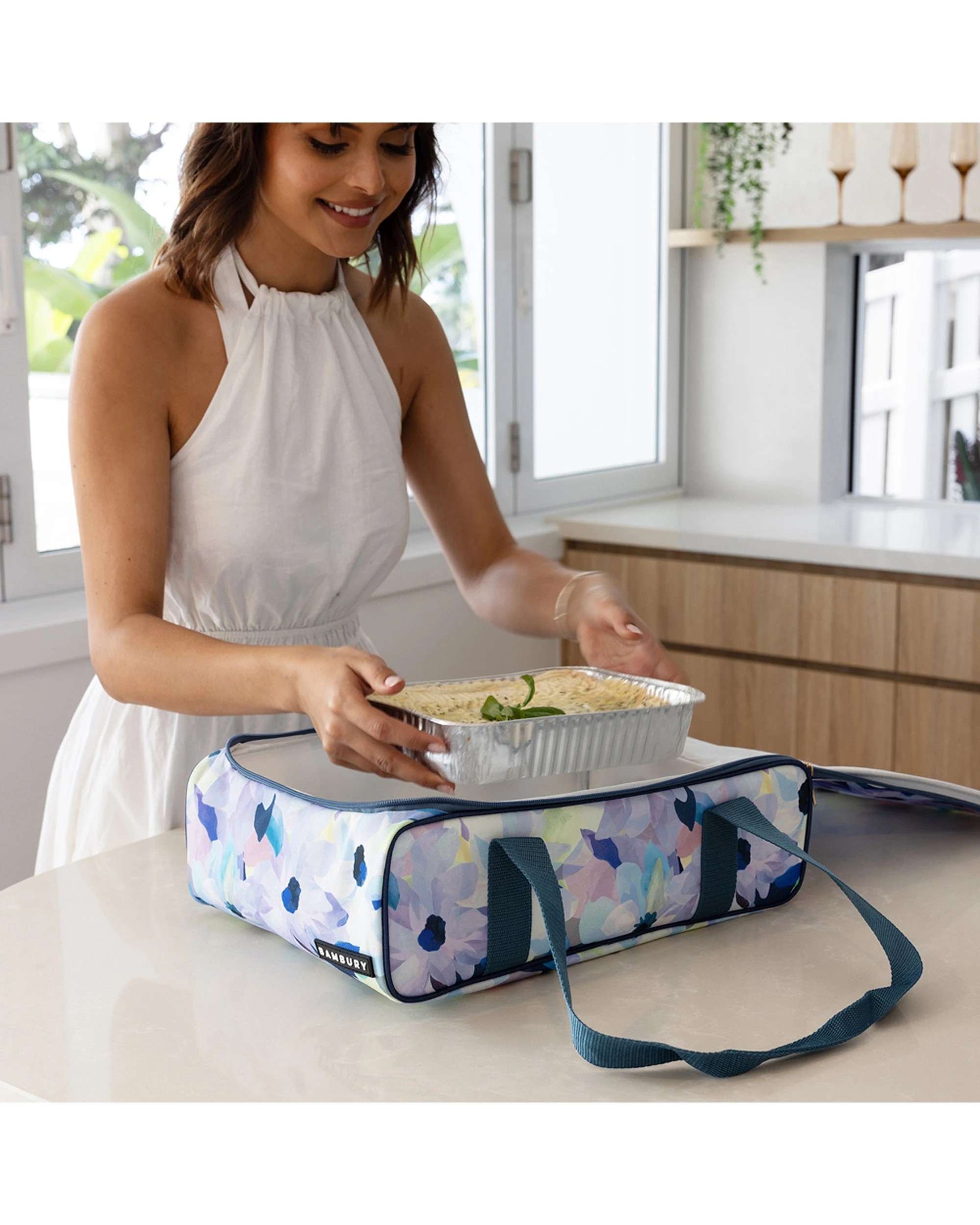 5 Bambury Ambrosia Insulated Food Carrier Cooler Bag 2PK 40x27cm - Pattern, 5 of 5