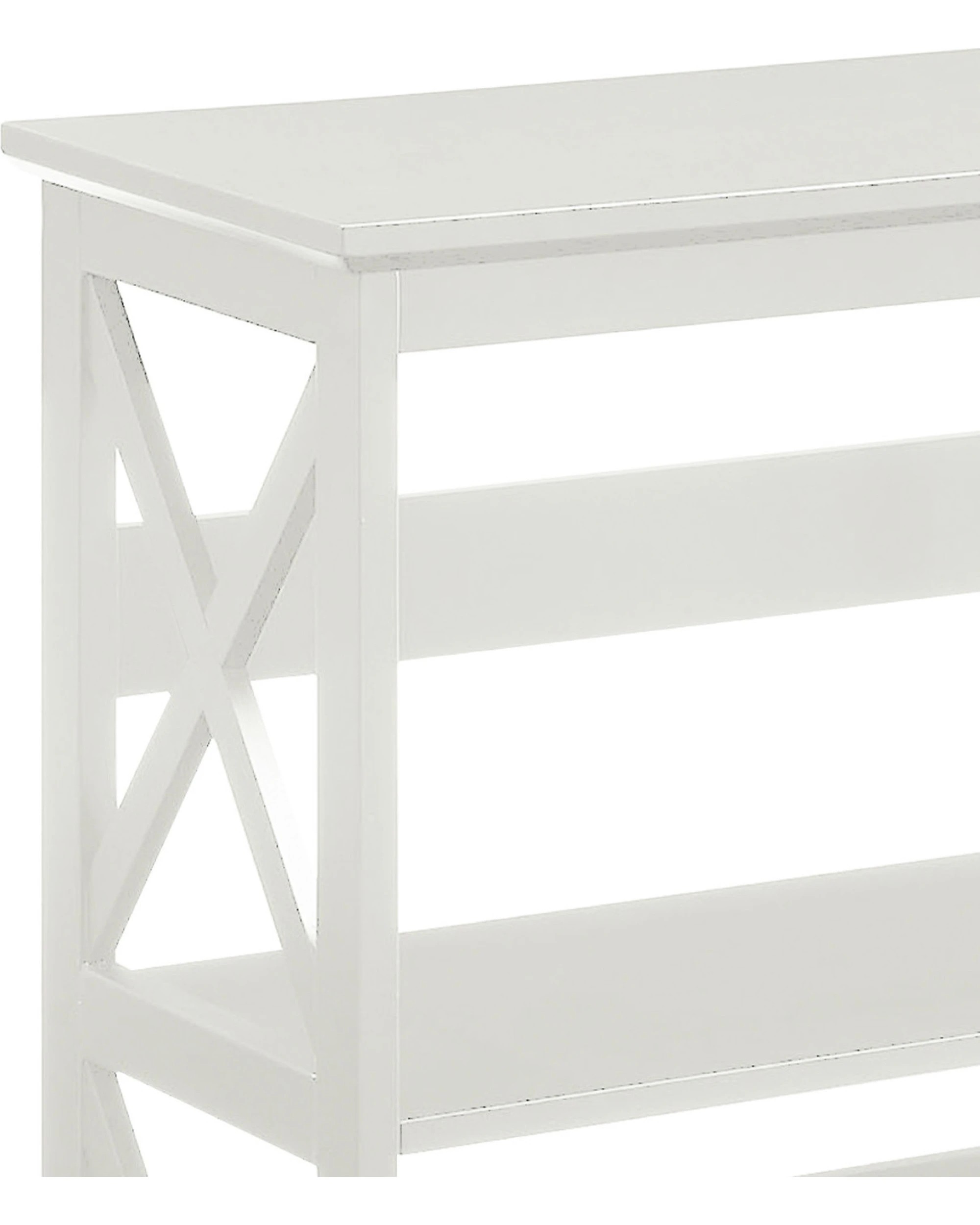8 Sarantino Lucas 3-tier Bookshelf Display Rack In White, 8 of 10