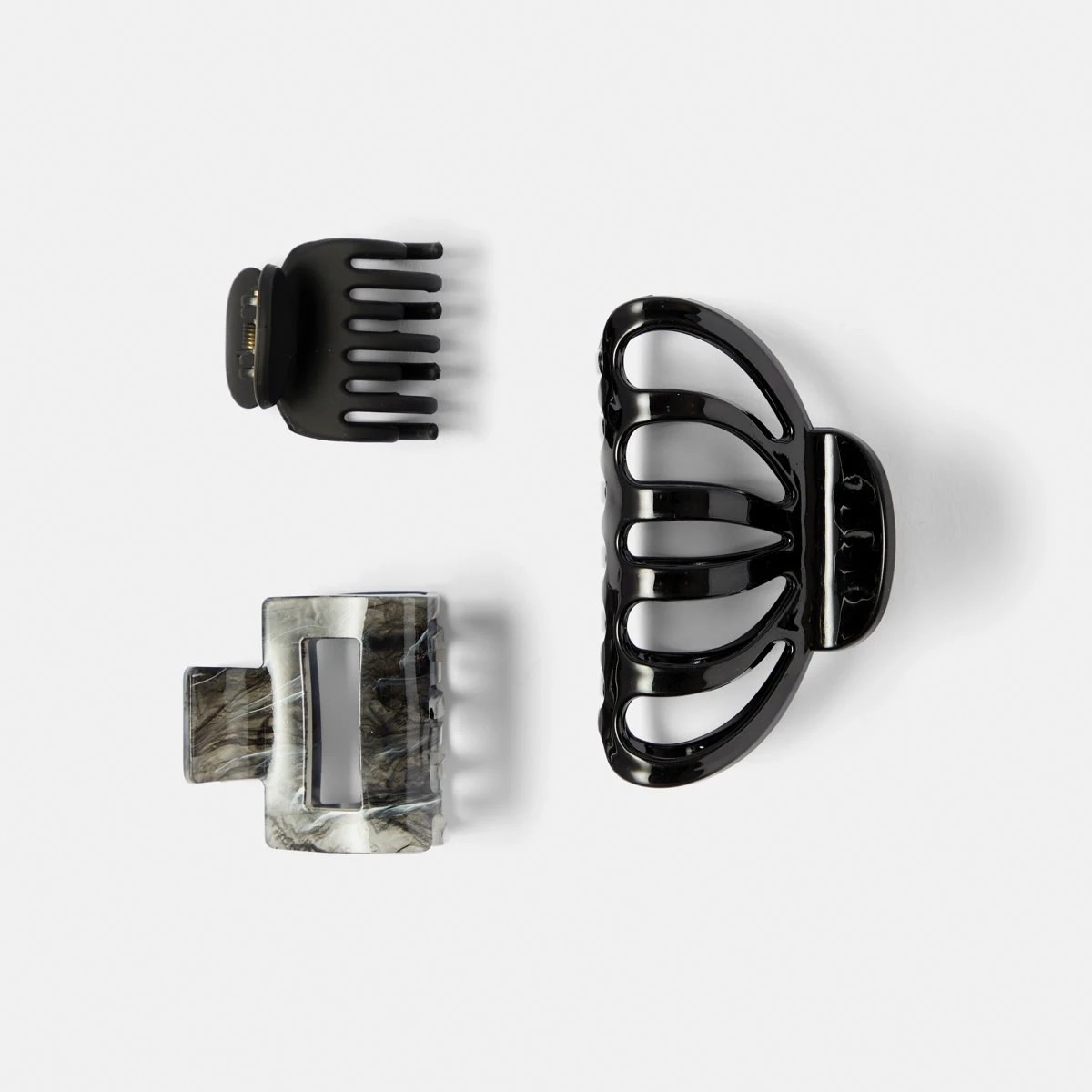 1 3 Pack Mix Statement Claw Hair Clips, 1 of 3