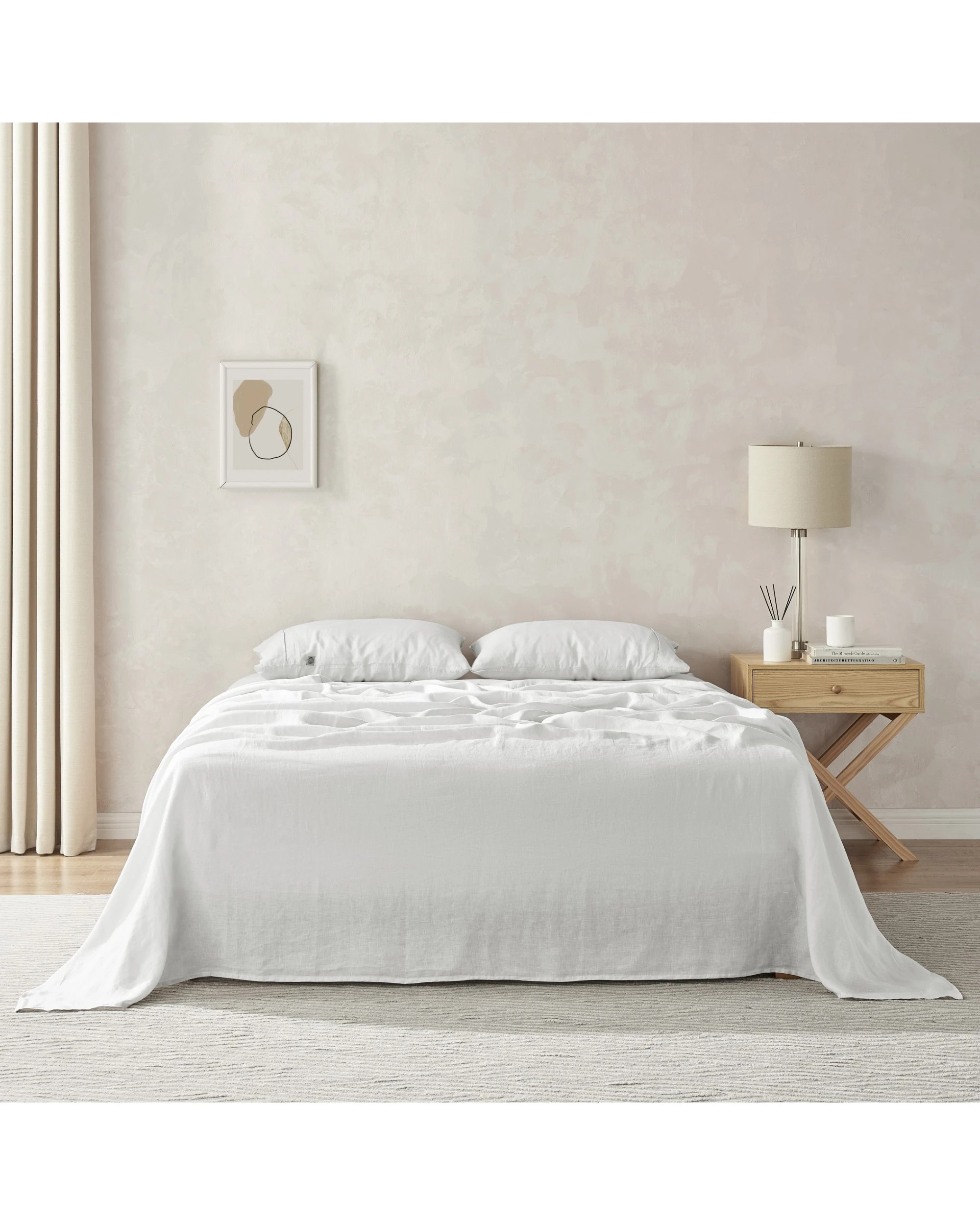 1 Natural Home 100% European Flax Linen Sheet Set - King Bed - Dove Grey, 1 of 9