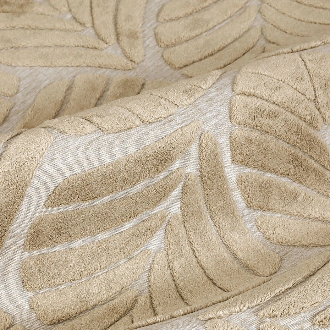 4 Marlow Machine Washable Floor Rug High-Low Textured Golden Leaf, 4 of 8