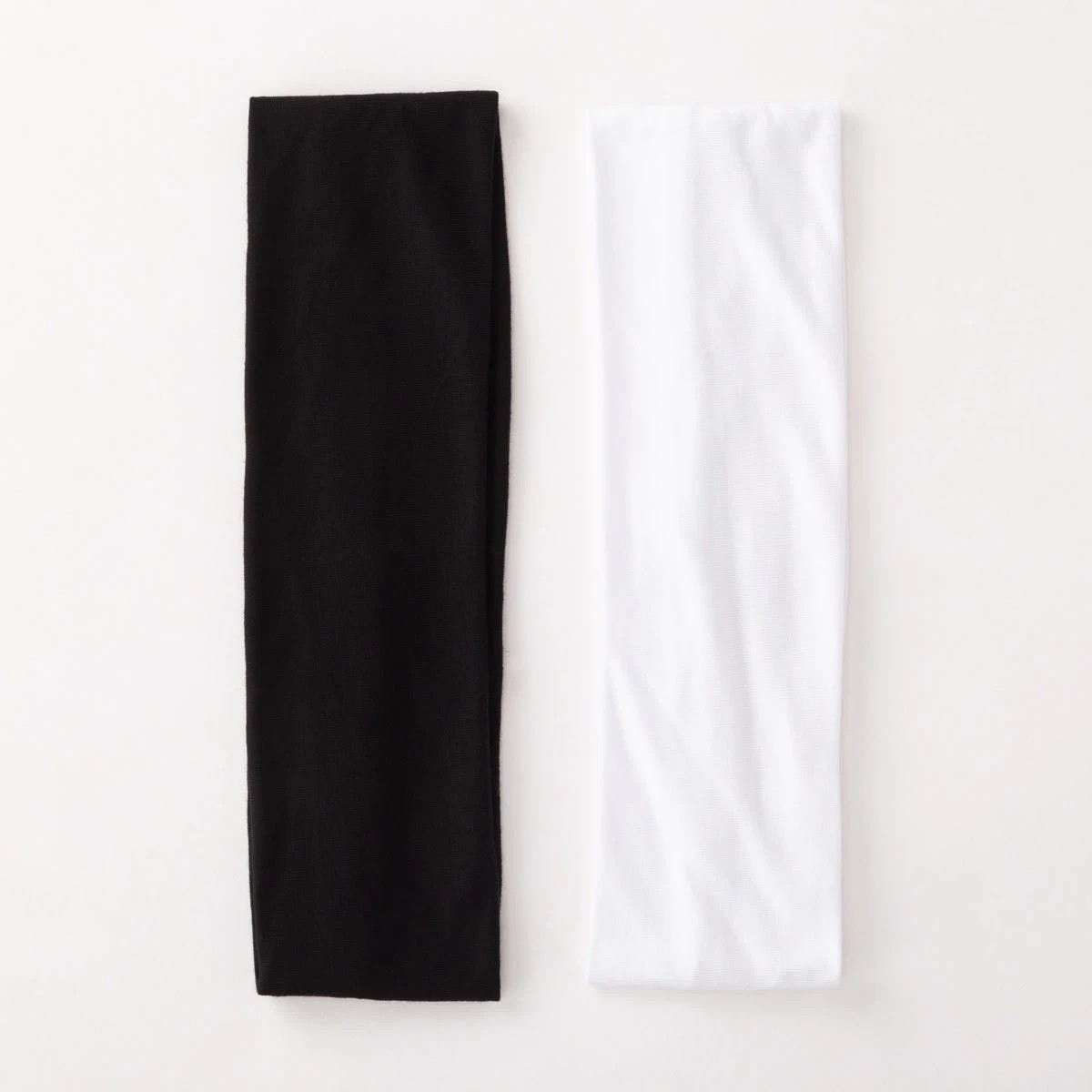 1 2 Pack Stretch Wide Headband - Black and White, 1 of 5