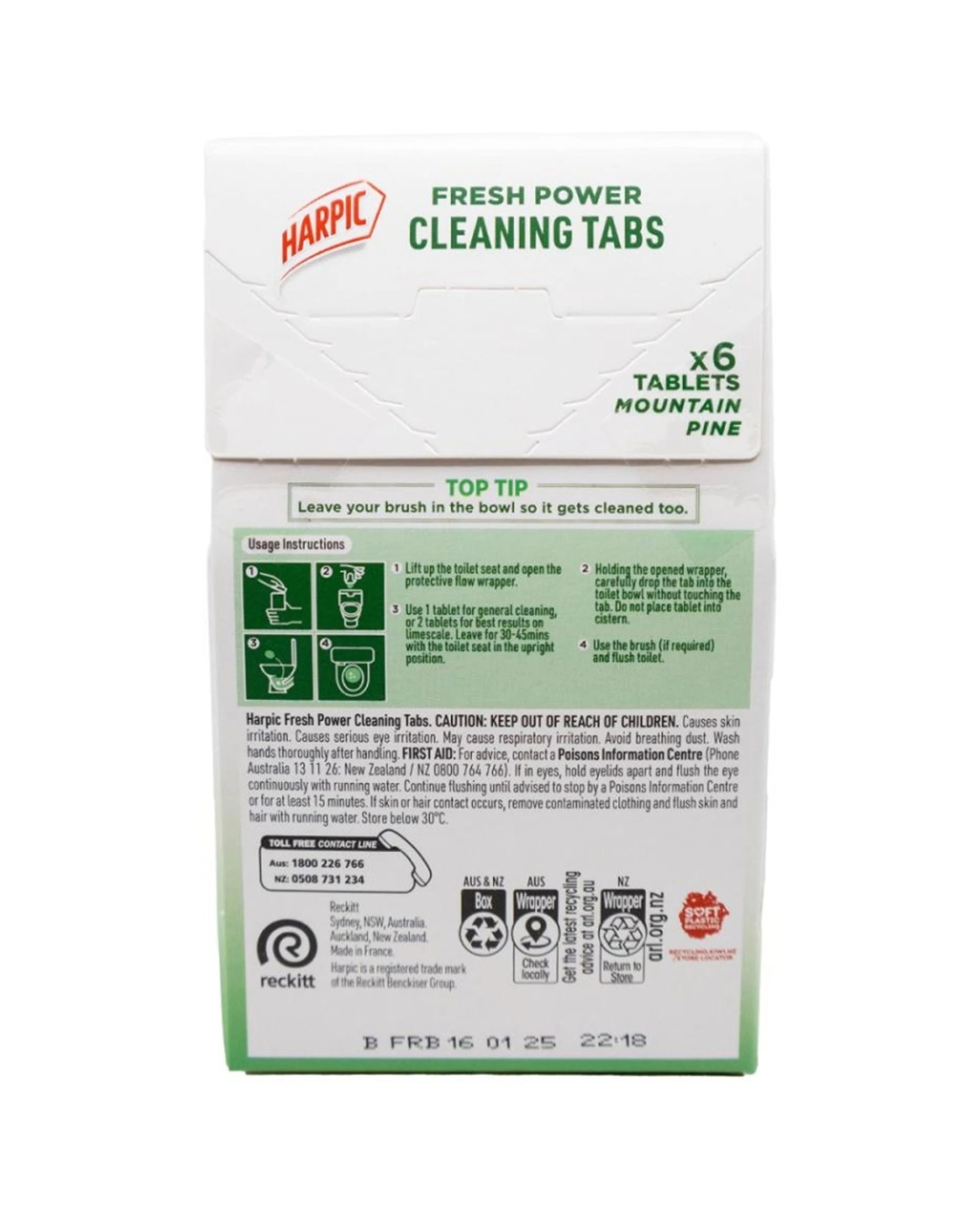 5 Harpic Antibacterial Fresh Power Toilet Cleaning Tabs Mountain Pine 8 x 6pc - Multi, 5 of 5