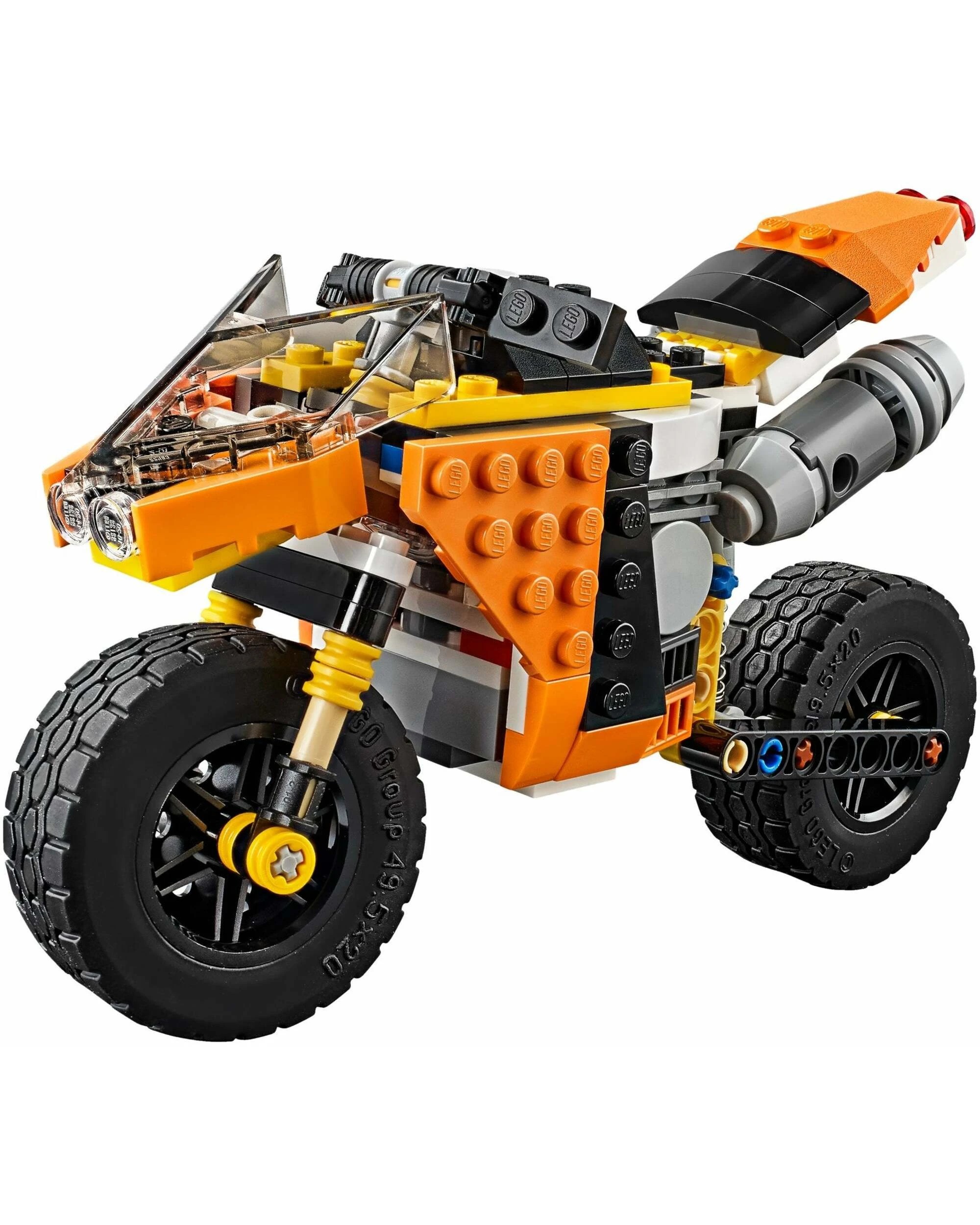 3 LEGO 31059 3-in-1 Sunset Street Bike, Road Bike & Dragster, 3 of 5