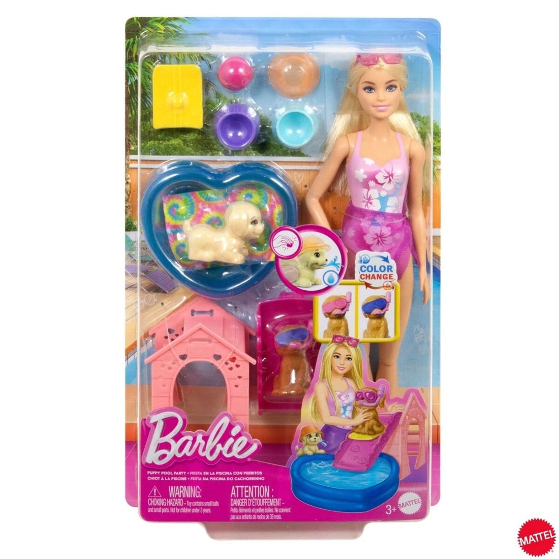 1 Barbie Puppy Pool Party Playset, 1 of 6