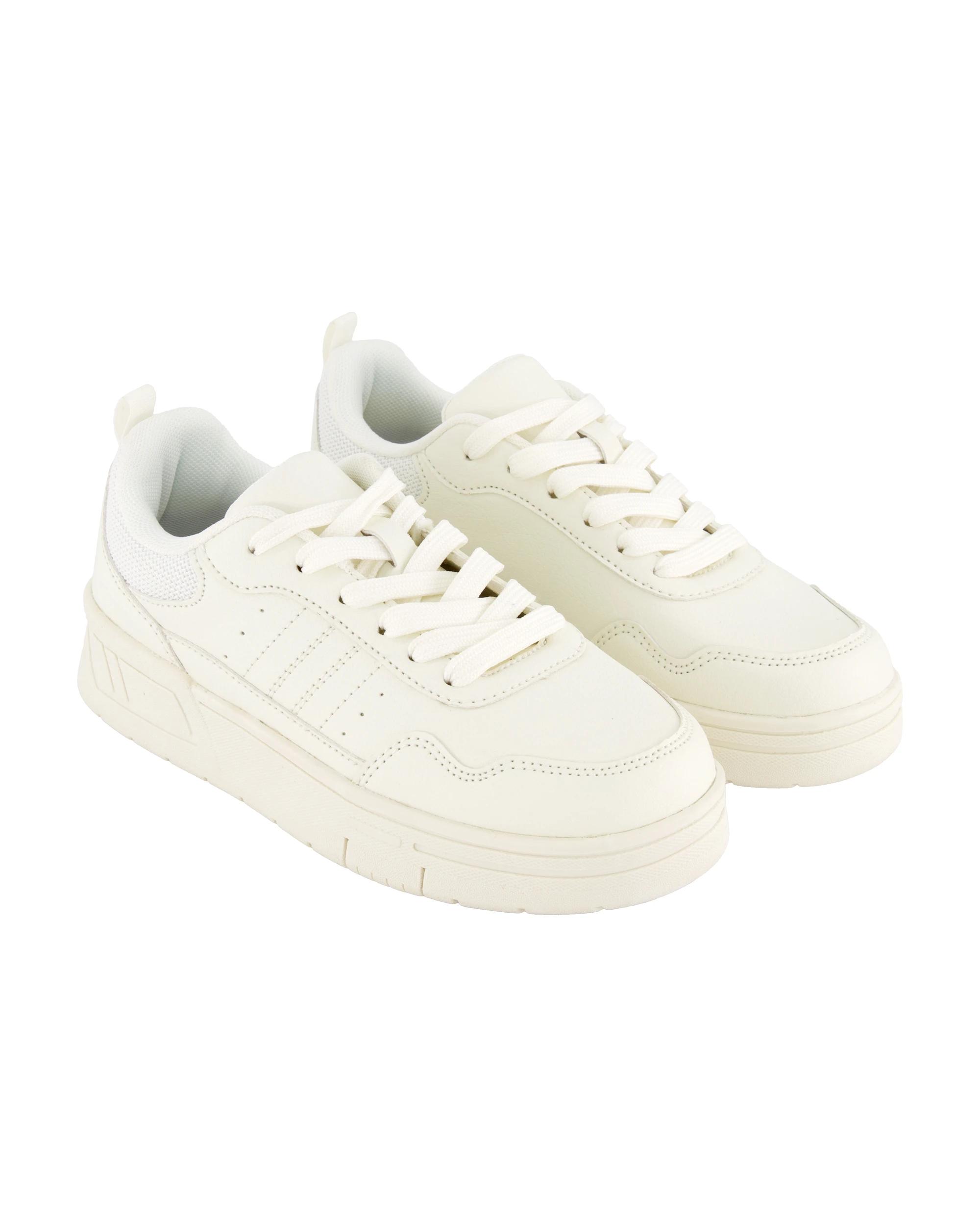 4 Senior PU Casual Sneakers White, 4 of 5