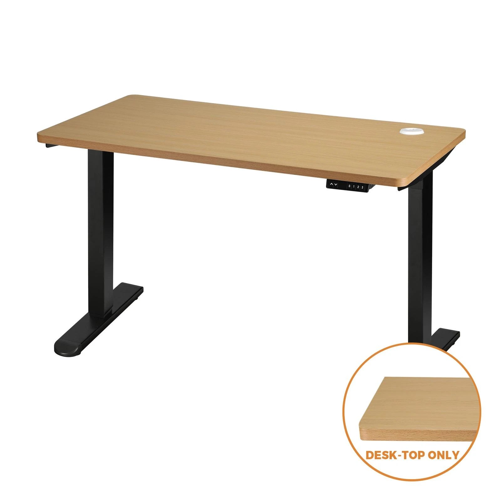 7 Oikiture Standing Desk Top Adjustable Electric Desk Board Computer Table
 - Natural, 7 of 8