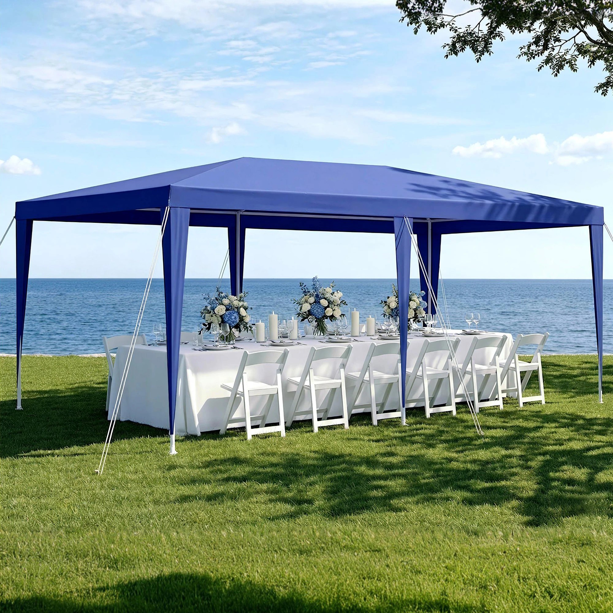 9 Instahut 3x6m Gazebo Outdoor Party Tent Marquee - Blue, 9 of 9
