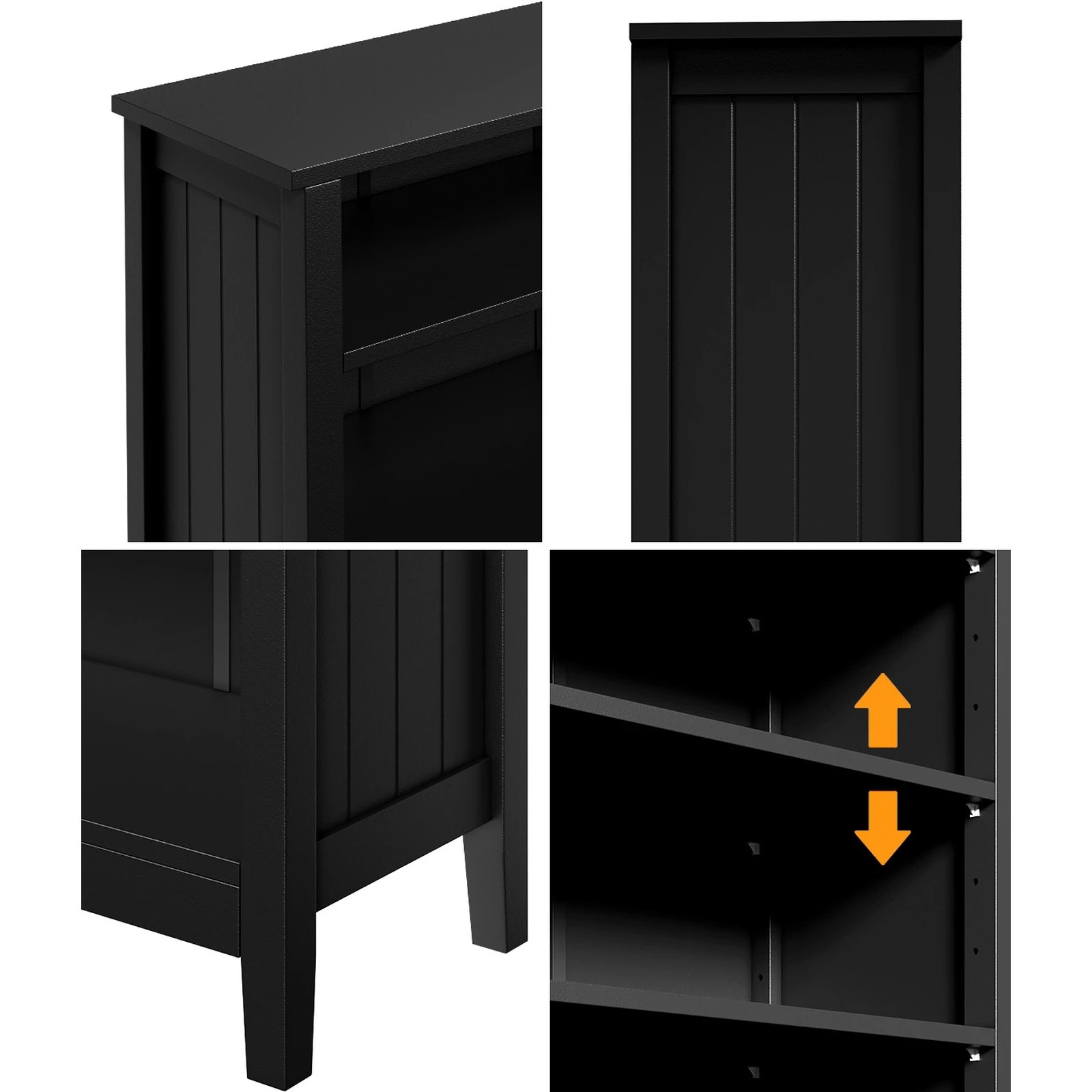 4 Oikiture Bookshelf Bookcase Display Shelf 5-tier Storage Cabinet
 - Black, 4 of 9