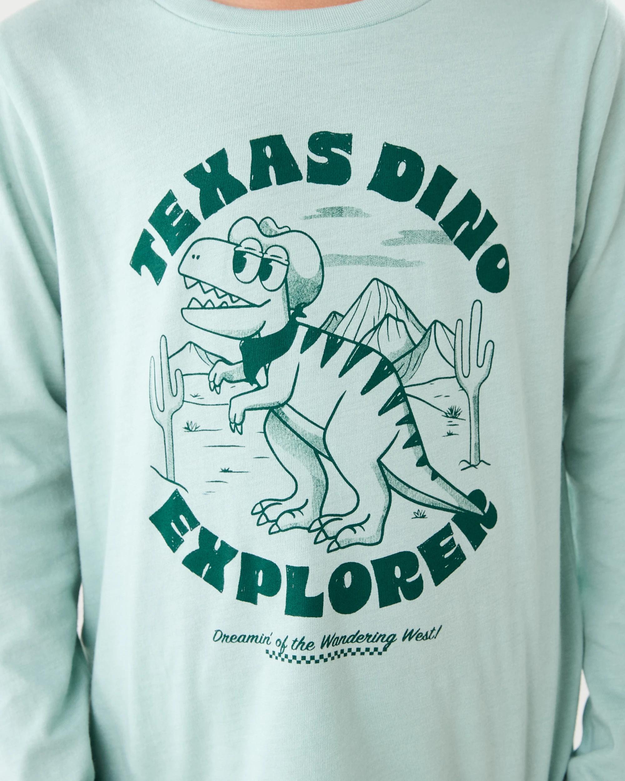 4 Knit Pyjama Set Grn Dino, 4 of 7