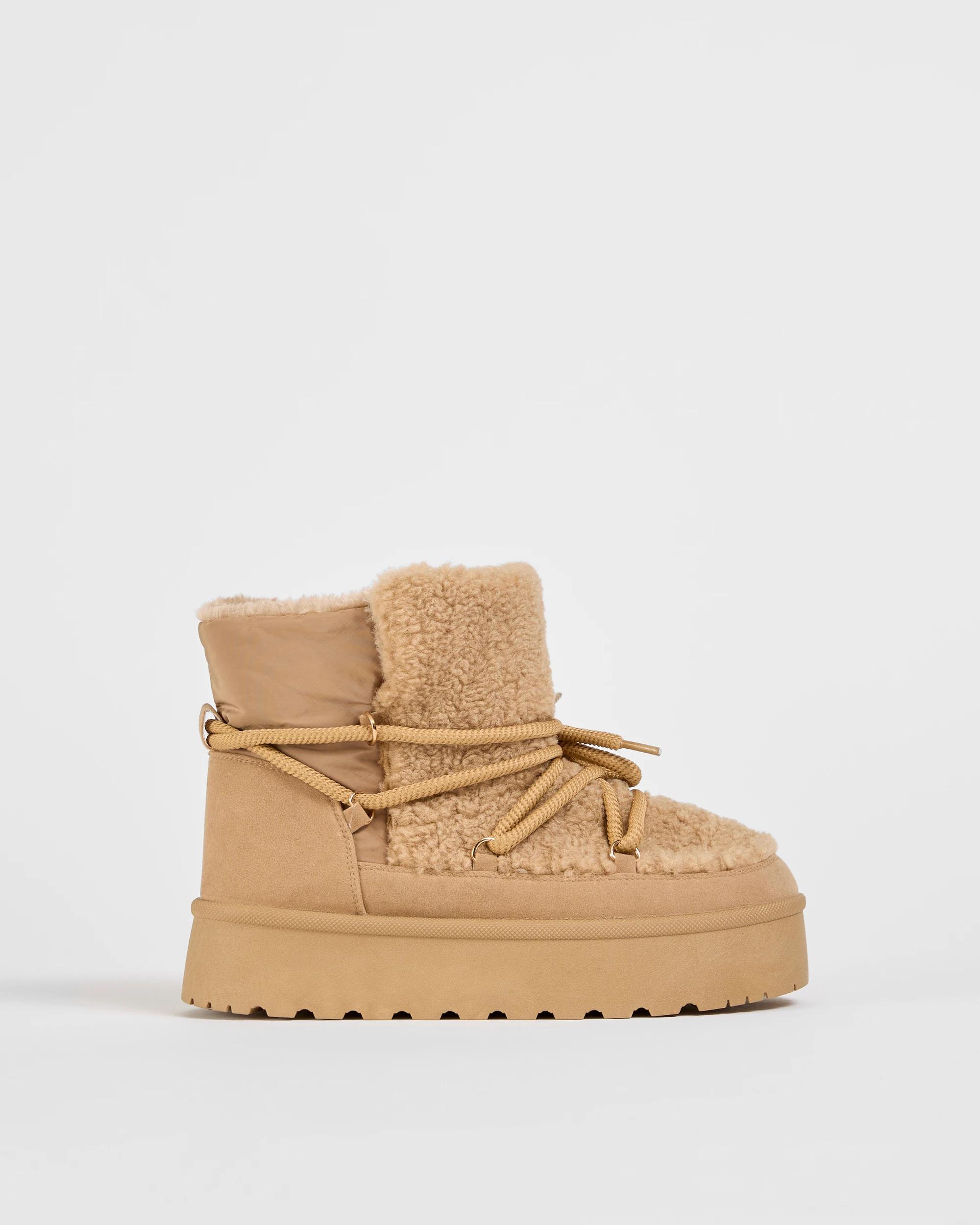 1 Target Woman Lace Up Slipper Boot CHESTNUT, 1 of 3
