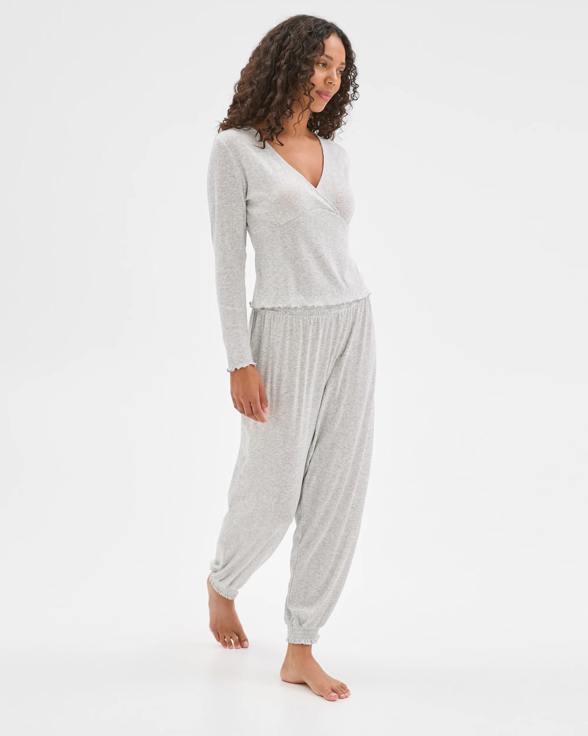 4 Target Woman Pointelle Balloon Sleep Pants GREY MARLE, 4 of 7