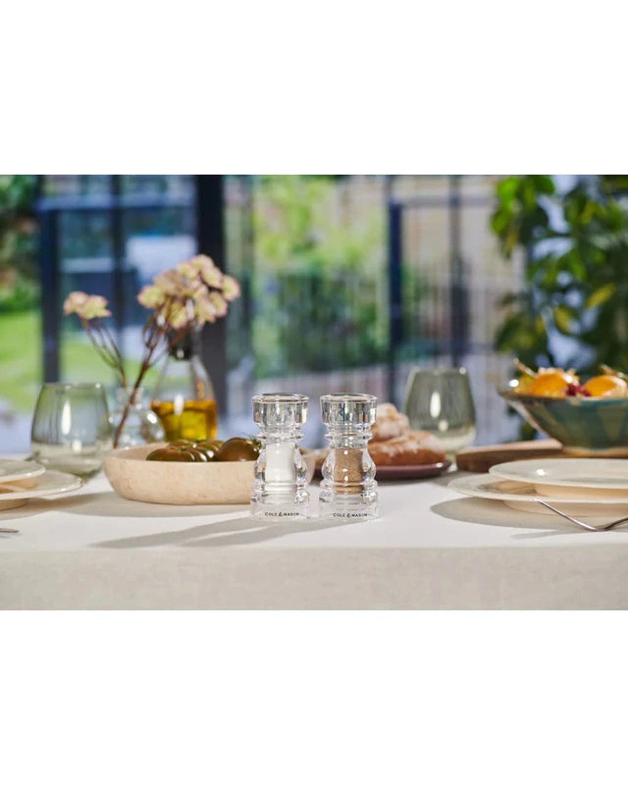 3 Cole Mason London Acrylic Shaker Set 13cm Art Deco Geometric Design Set - Clear, 3 of 4