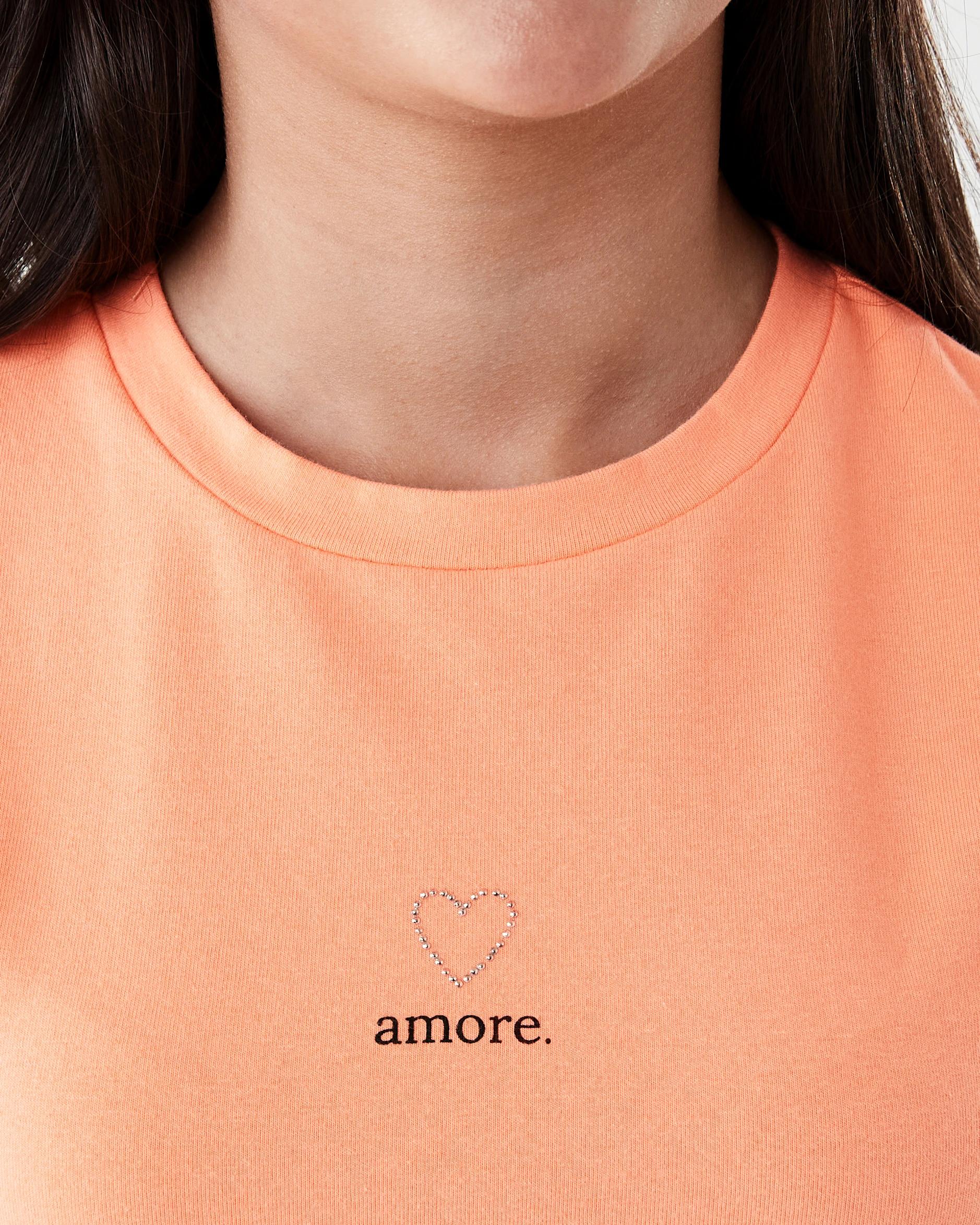 4 Short Sleeve Embellished Baby T-shirt Orng Heart, 4 of 7