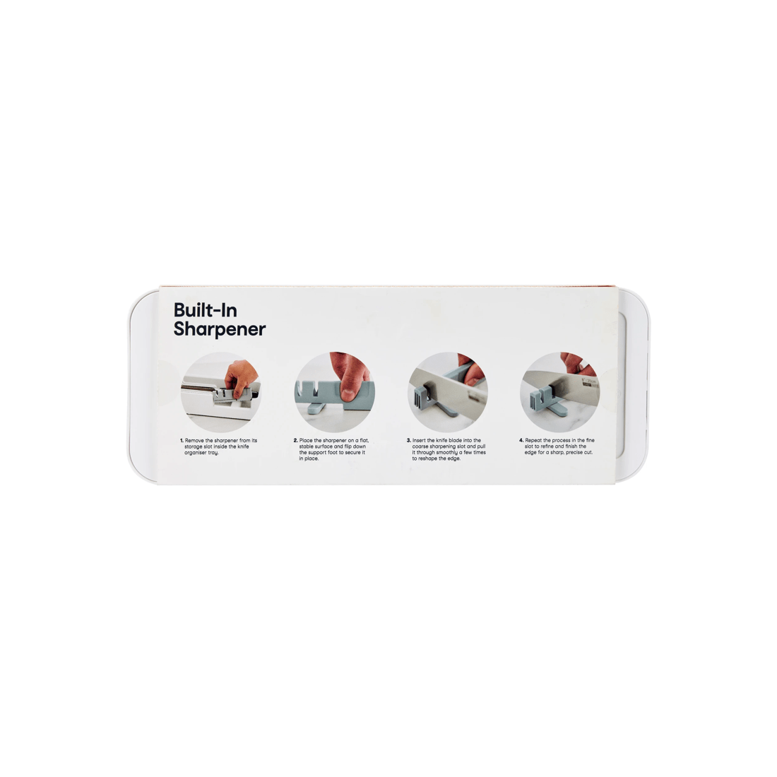 8 In Drawer 9 Knife Organiser - White and Grey, 8 of 10