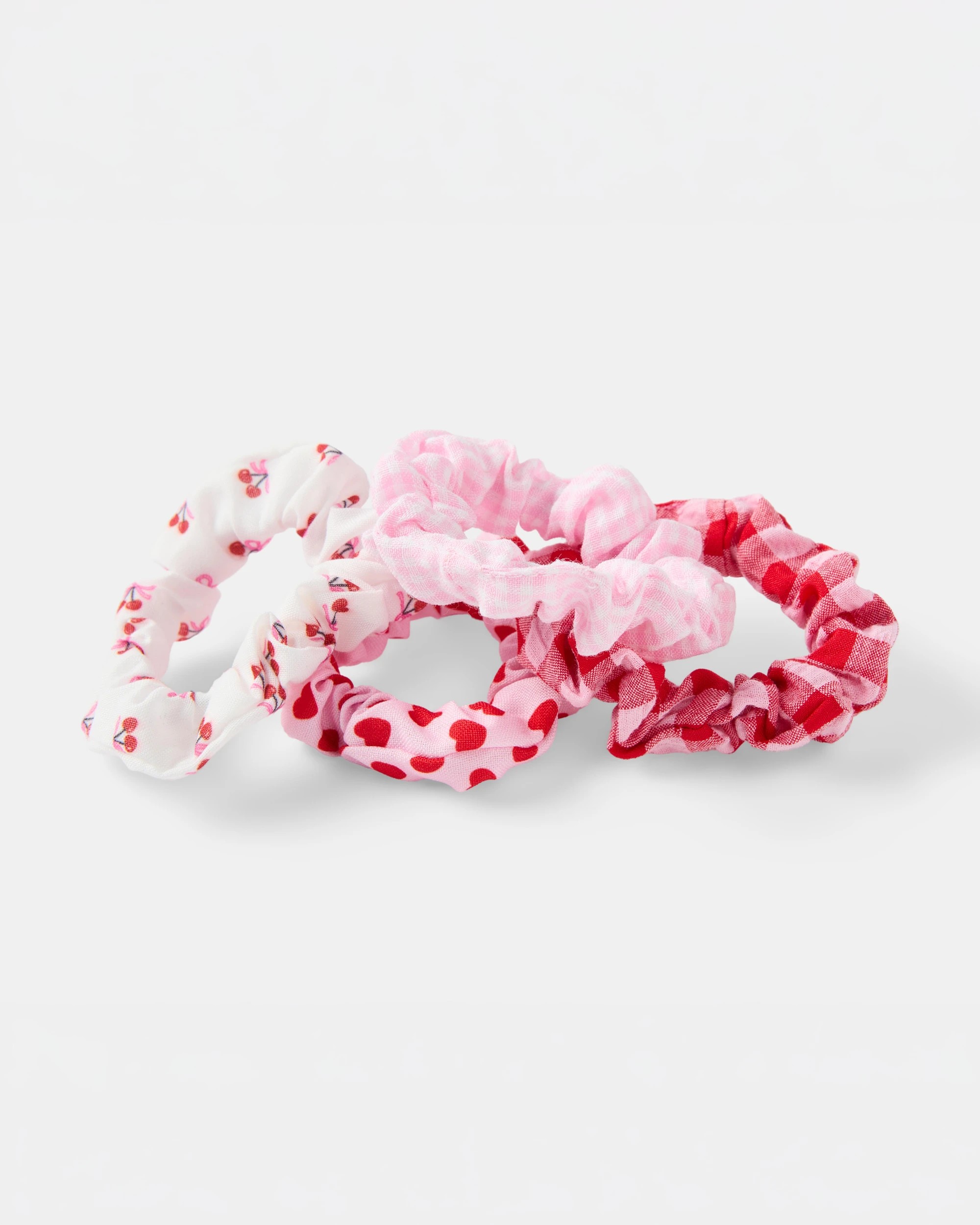 3 4 Pack Hair Scrunchies - Cherry, 3 of 4