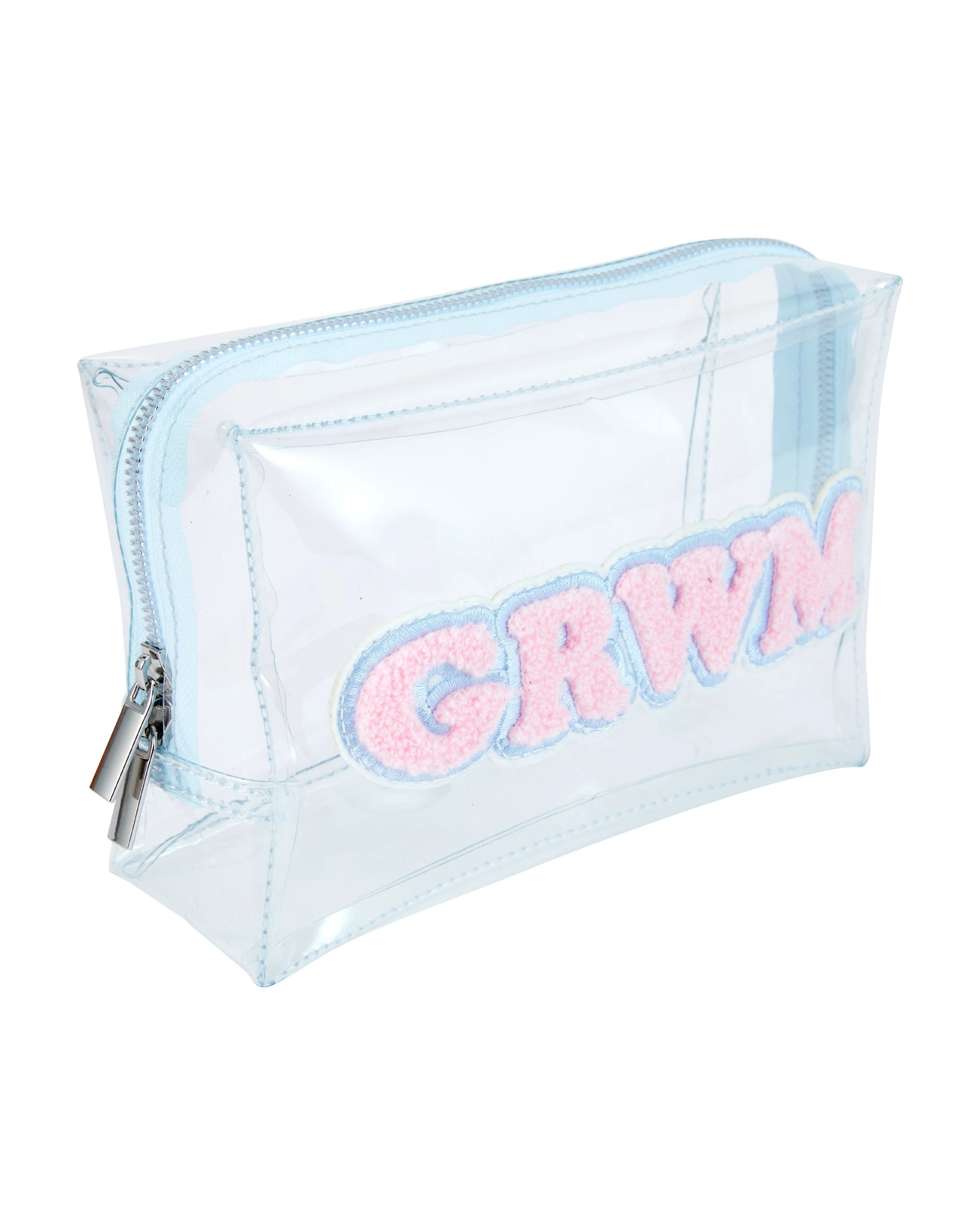 1 OXX Cosmetics Makeup Bag - Slogan, Blue and Pink, 1 of 4