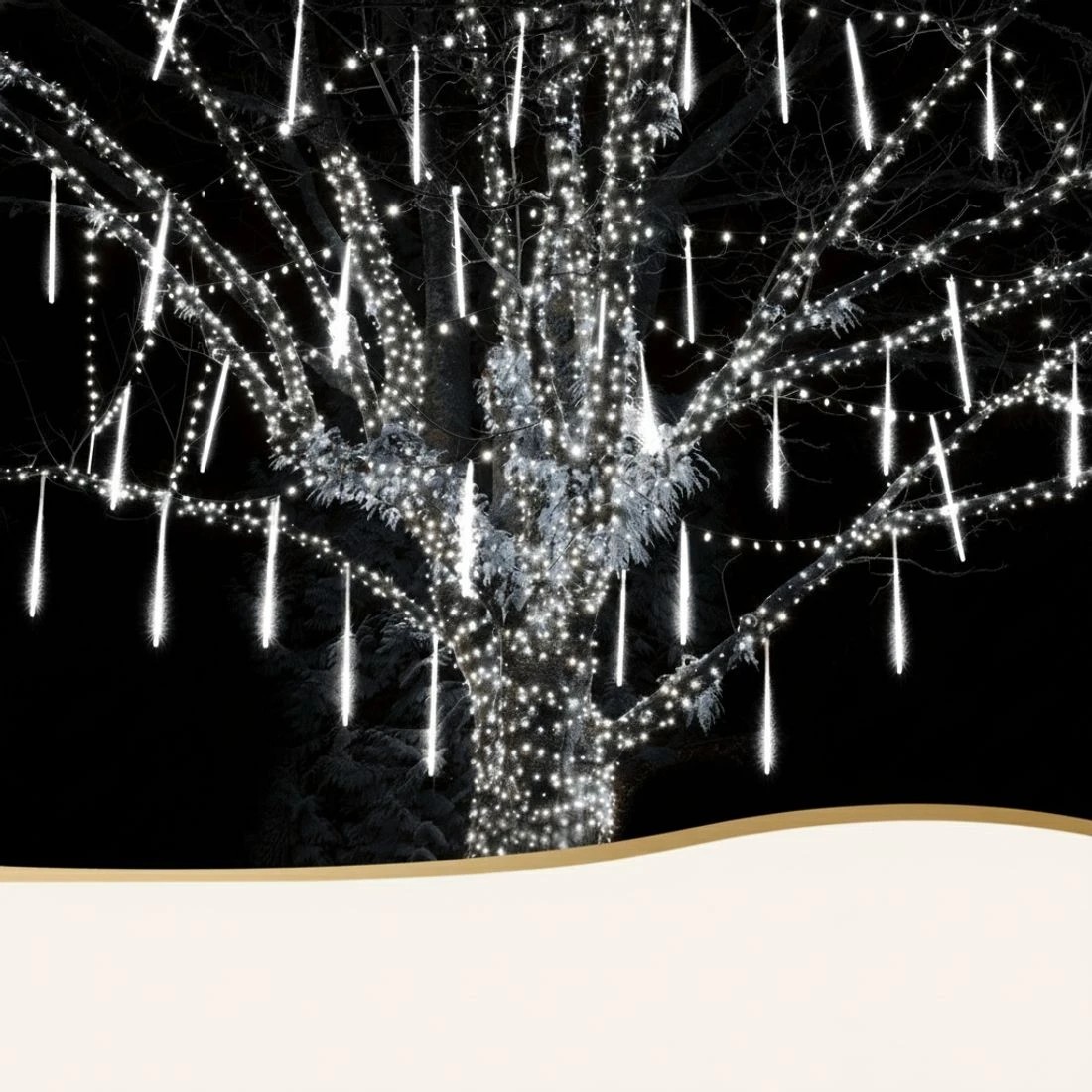 4 Jingle Jollys 7M Christmas Lights Shower Light 288 LED Icicle Falling Metor - White, 4 of 7