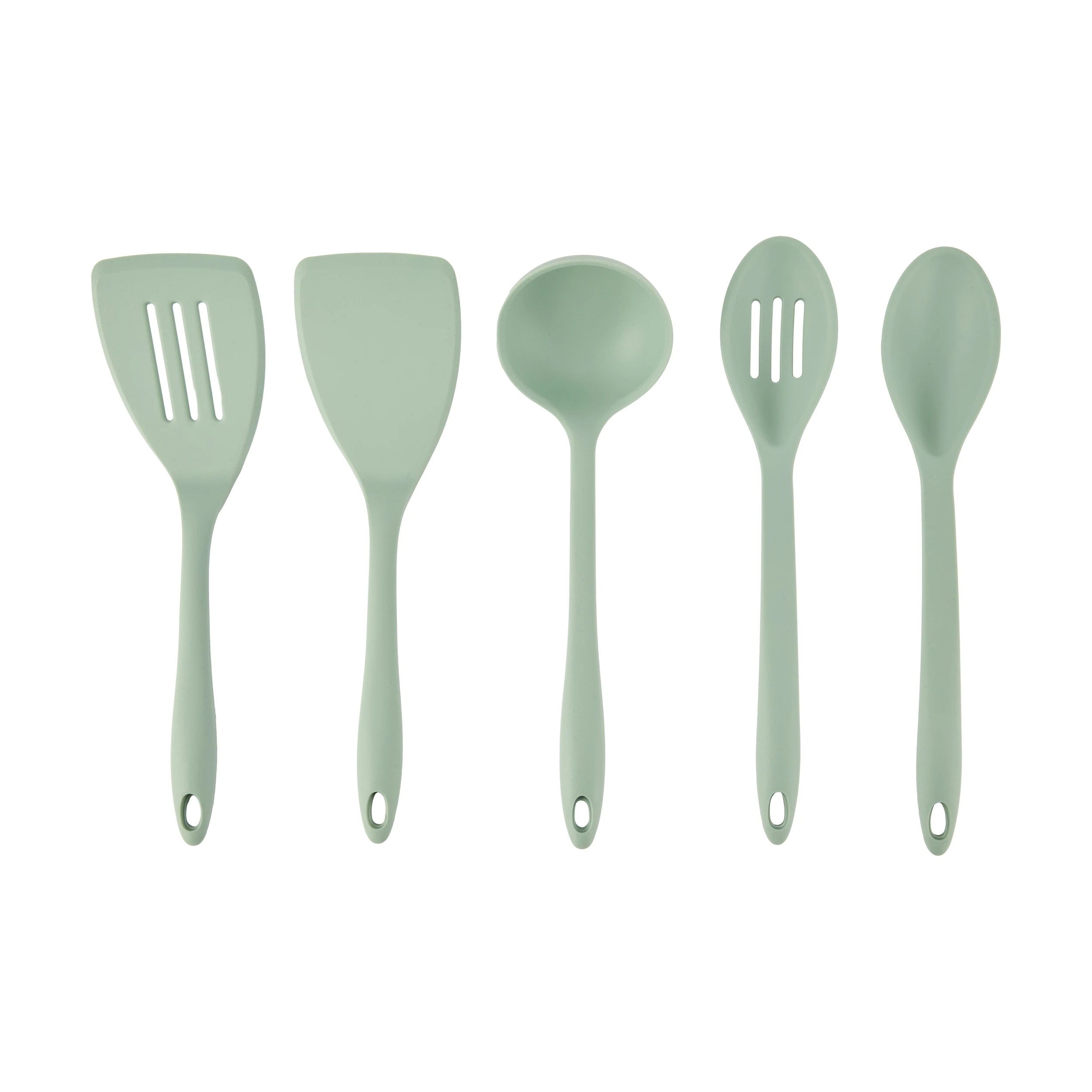 1 Set of 5 Silicone Utensils - Sage, 1 of 8