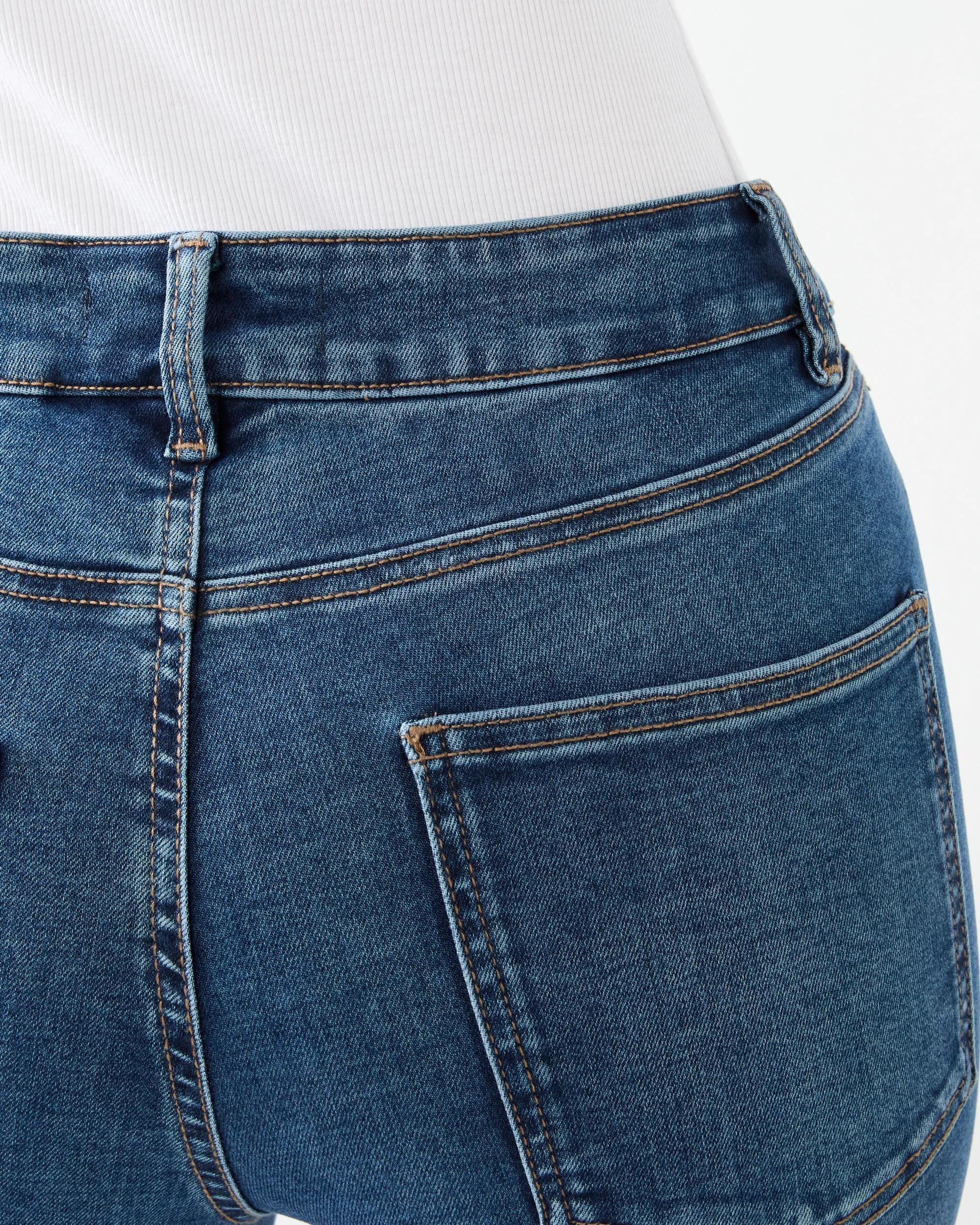 7 Cropped Kick Flare Jeans Mid Denim, 7 of 7