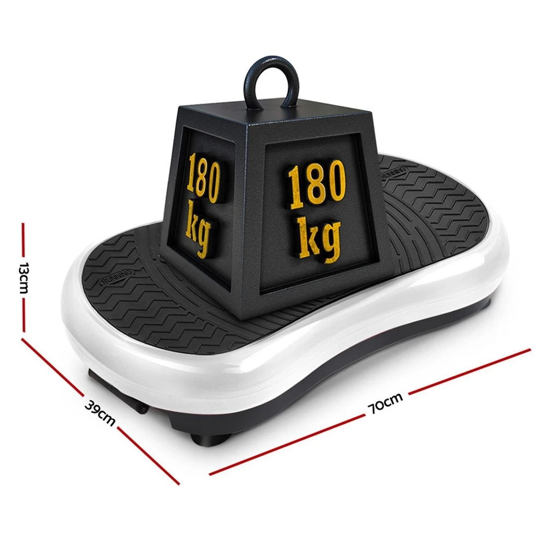 2 Everfit Vibration Machine Platform Vibrator Resistance Rope Home Fitness - White, 2 of 8
