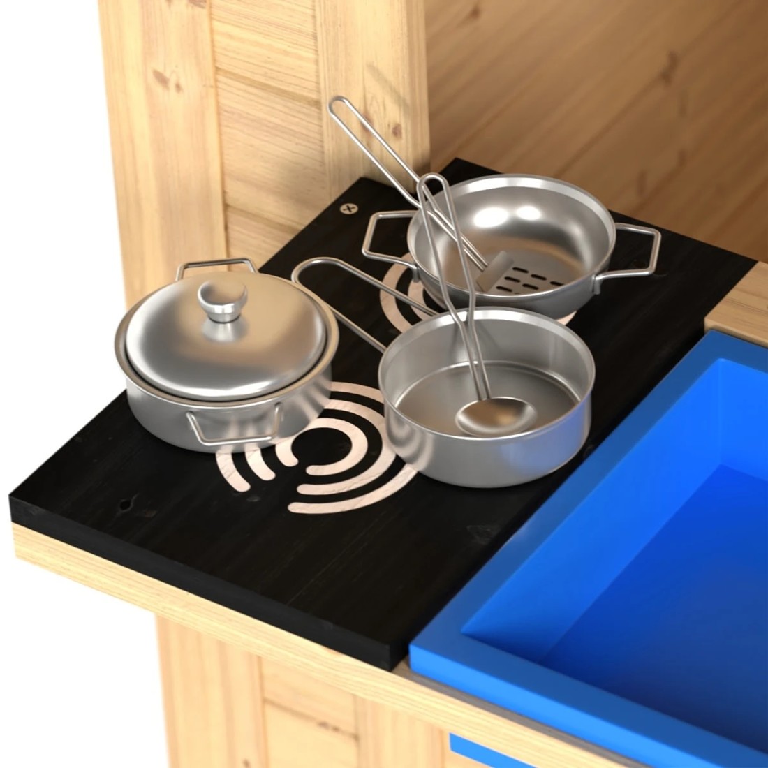 5 Activo Let's Go Play: Wooden Cubby House with Kitchen, 5 of 5