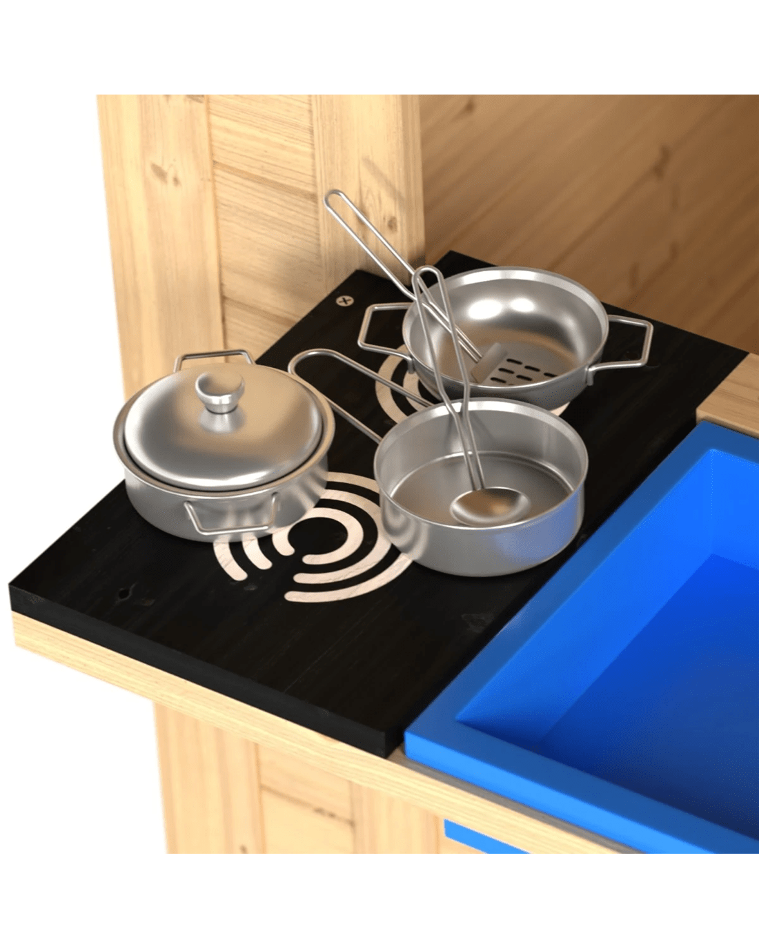 5 Activo Let's Go Play: Wooden Cubby House with Kitchen, 5 of 5