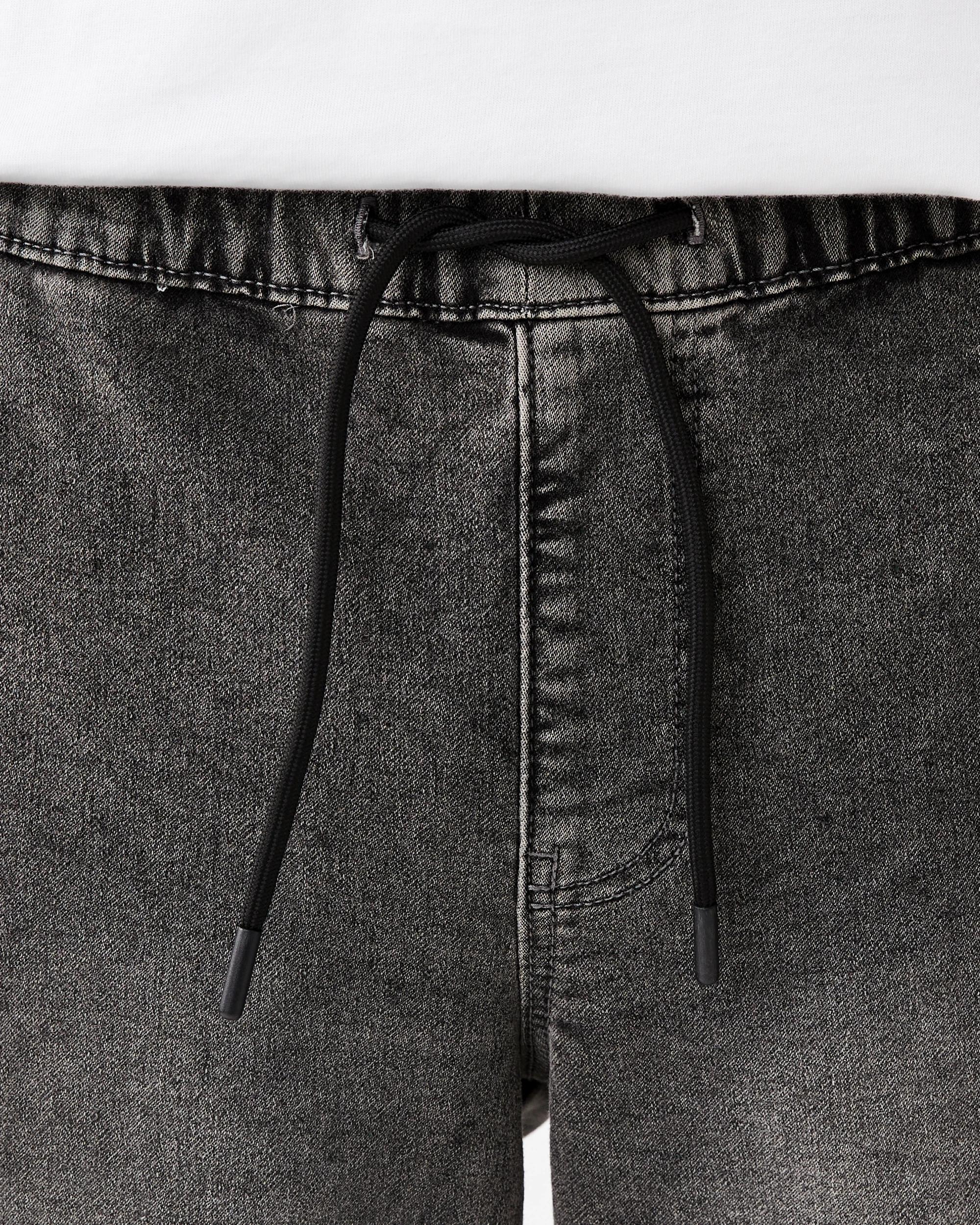 4 Cuffed Denim Joggers Grey Wash, 4 of 7