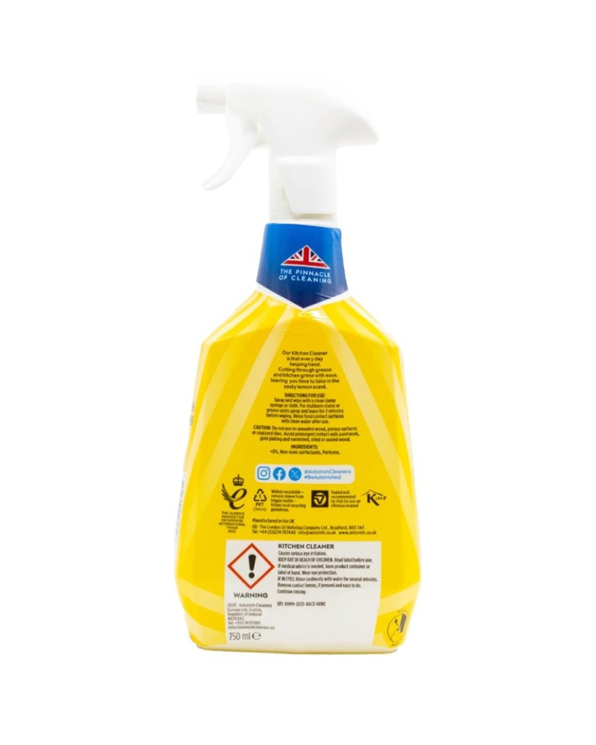 4 Astonish 12PK Kitchen Cleaner Spray With Oils Zesty Lemon Scent 750ml - Yellow, 4 of 4