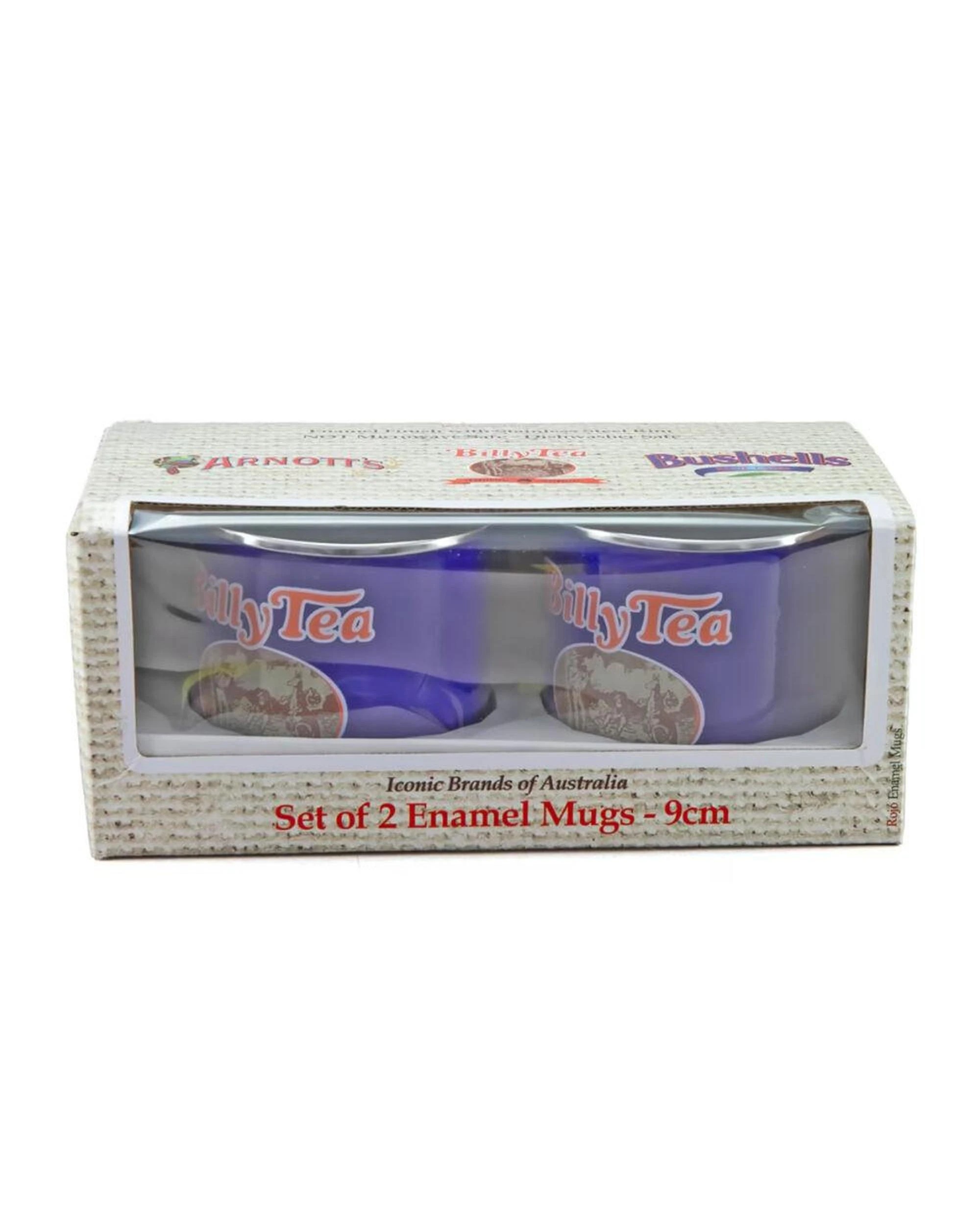 2 Rojo Billy Tea Enamel Mug 450ml Set of 2 - Blue, 2 of 2