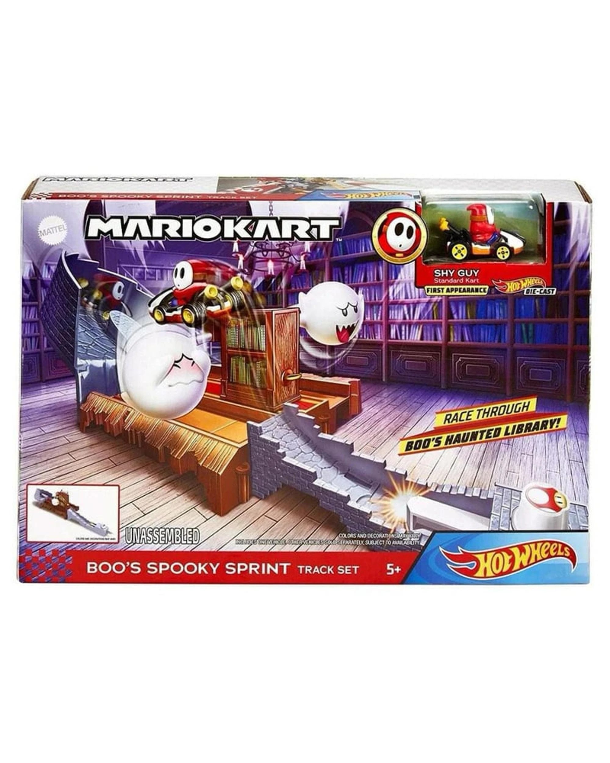 1 Mattel Hot Wheels Mario Kart Boo's Spooky Sprint Track Set, 1 of 1