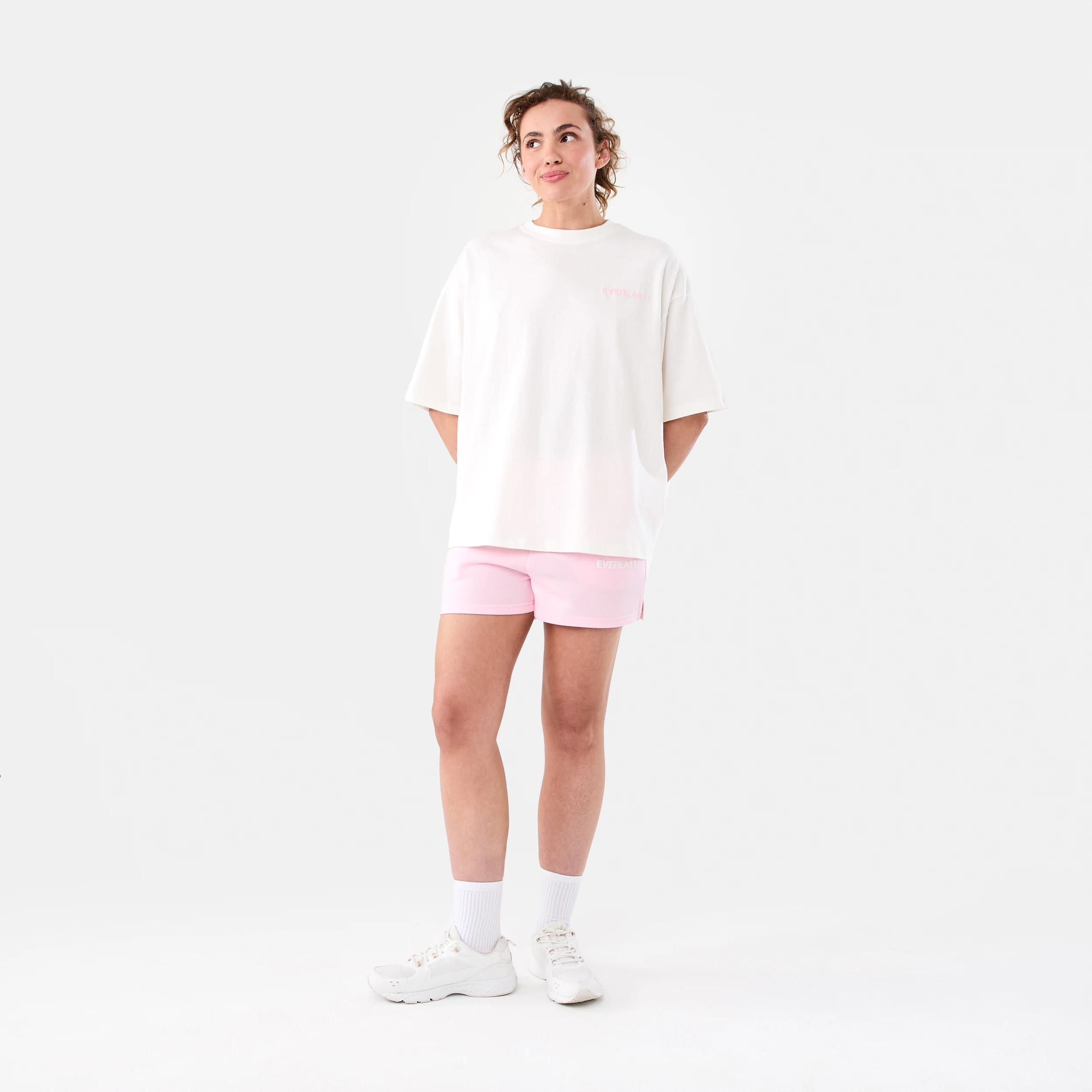 2 Everlast Womens Collegiate Boyfriend T-shirt EVERLAST SIMPLE LOGO CREAM, 2 of 7