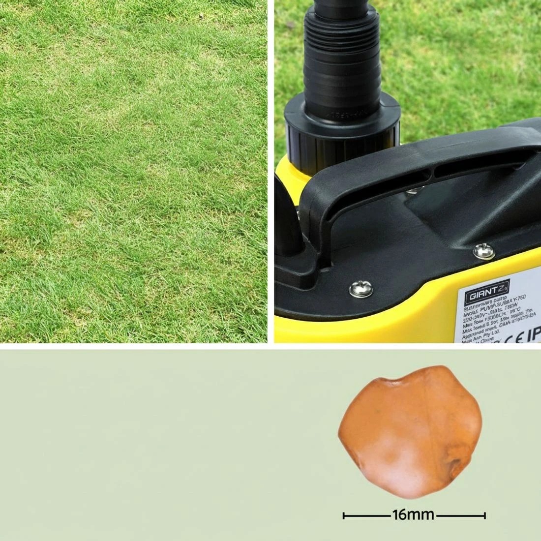 5 Giantz Garden Water Submersible Pump 750W Dirty Bore Sewerage Tank Well Steel - Yellow, 5 of 6