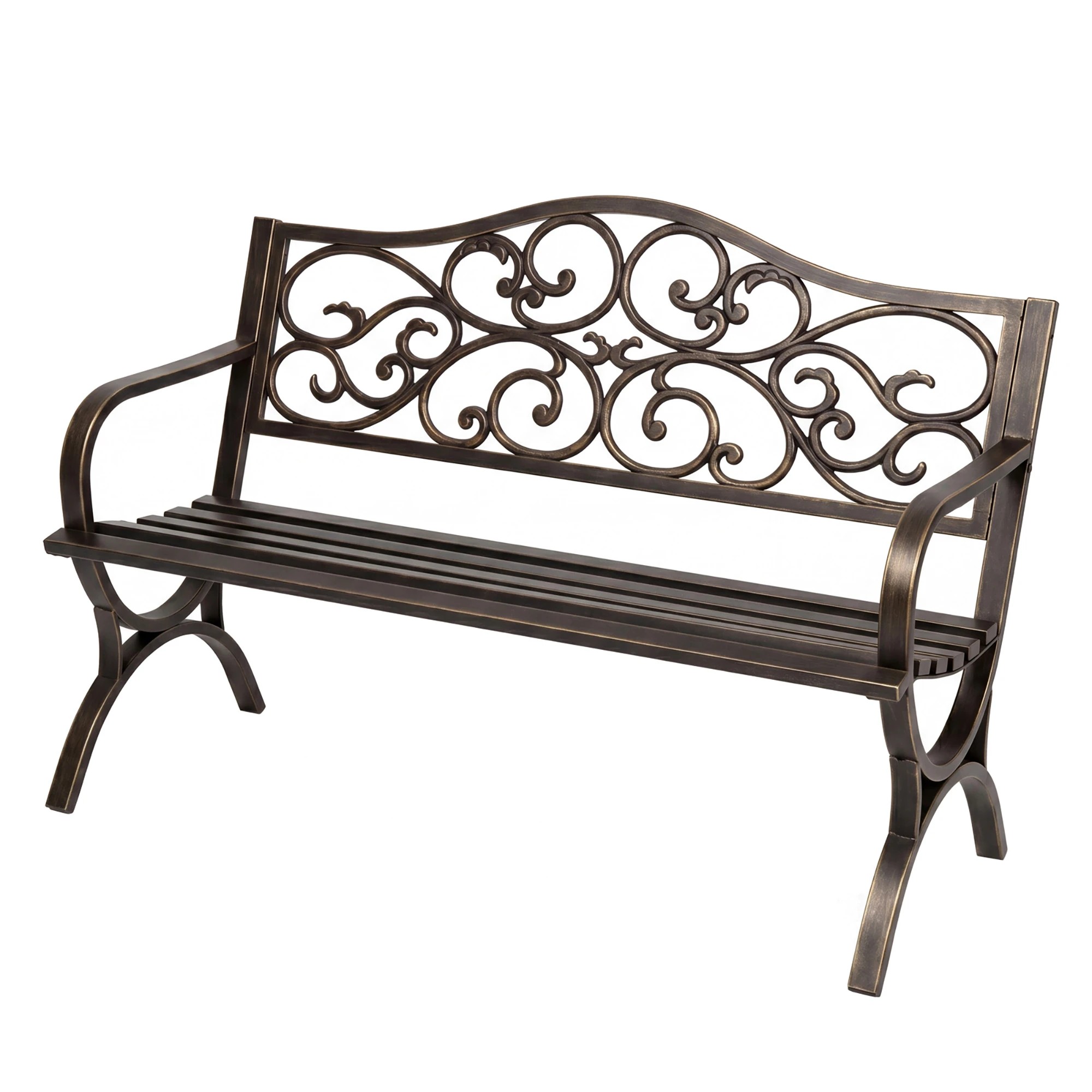 1 Levede Garden Bench Seat Outdoor Patio Park Lounge Backyard Chair Bronze 3 Seat, 1 of 8