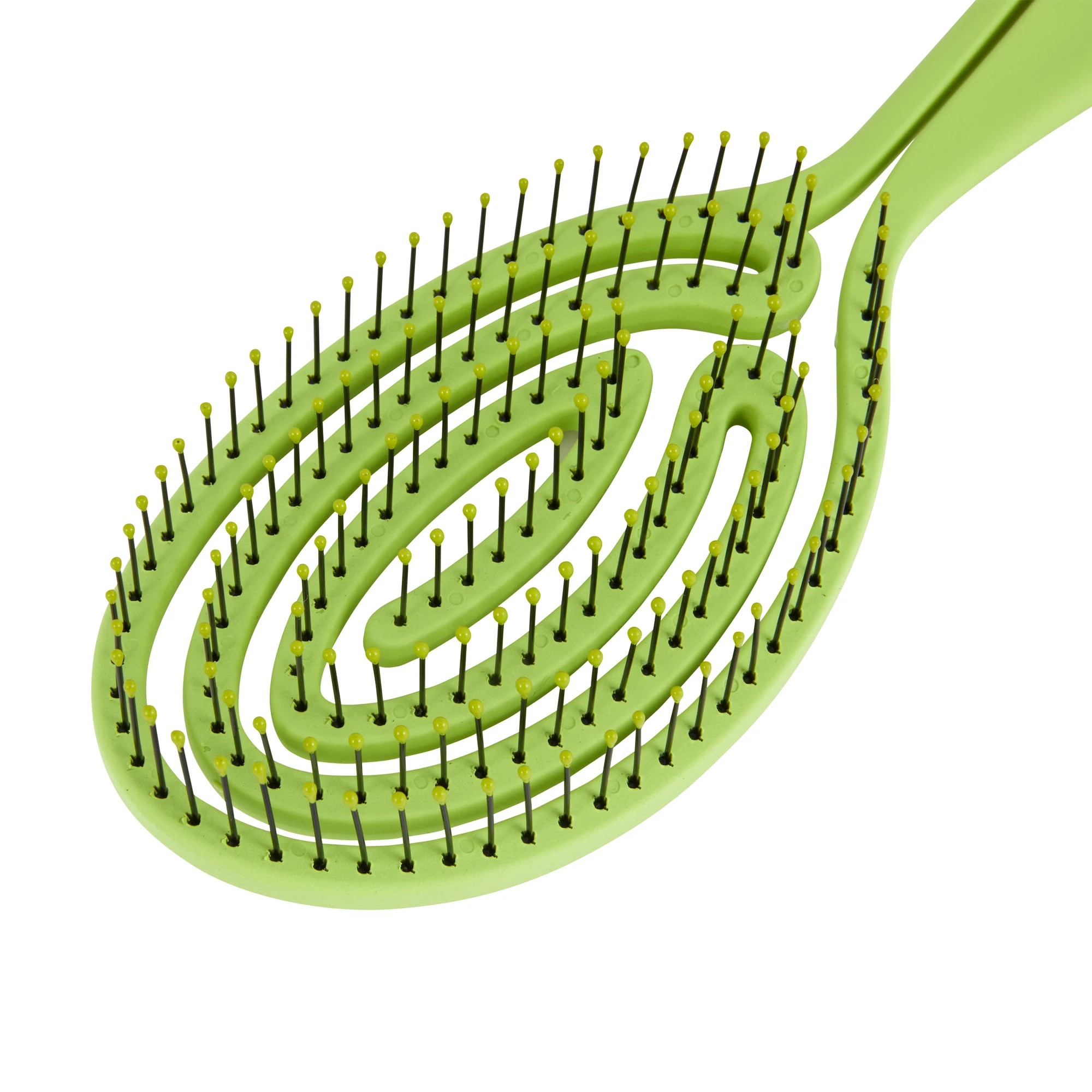 2 OXX Haircare Styling Flexible Paddle Brush - Lime, 2 of 4