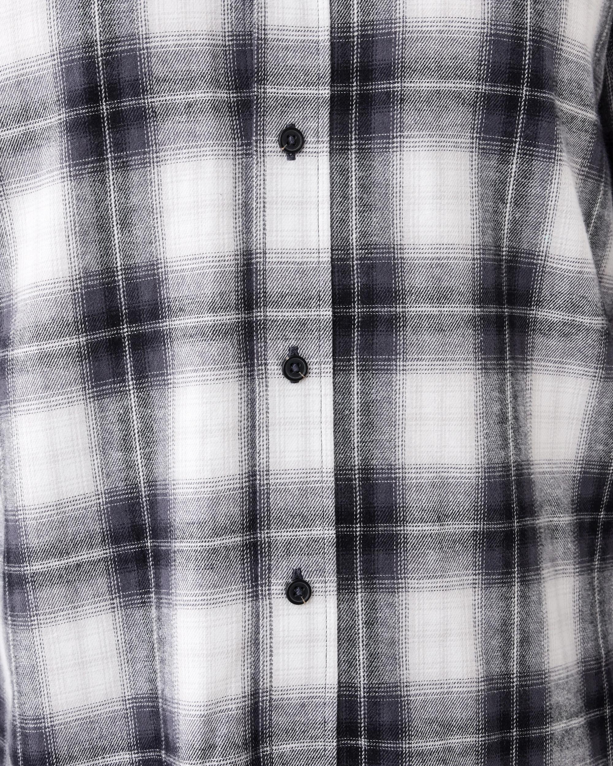 6 Long Sleeve Brushed Shirt Nvy Check, 6 of 7