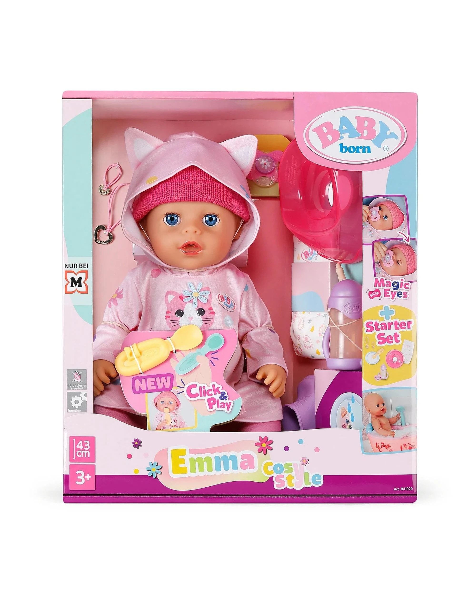 8 Baby Born 43cm Emma Cosy Style Click and Play Starter Set, 8 of 10