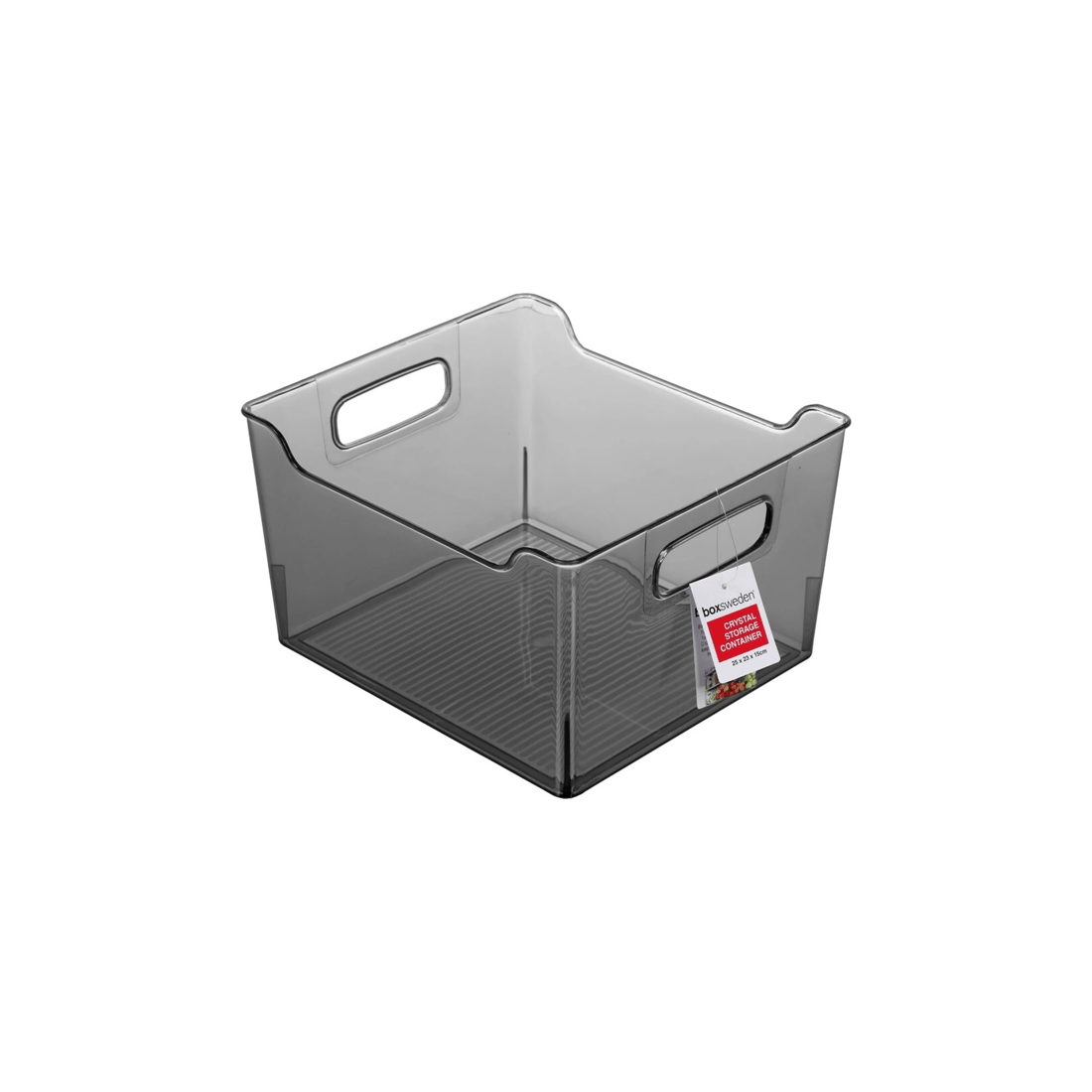 3 BOXSWEDEN 25 x 23cm Crystal Storage Container - Assorted Handles 15cm Depth
 - multi, 3 of 4