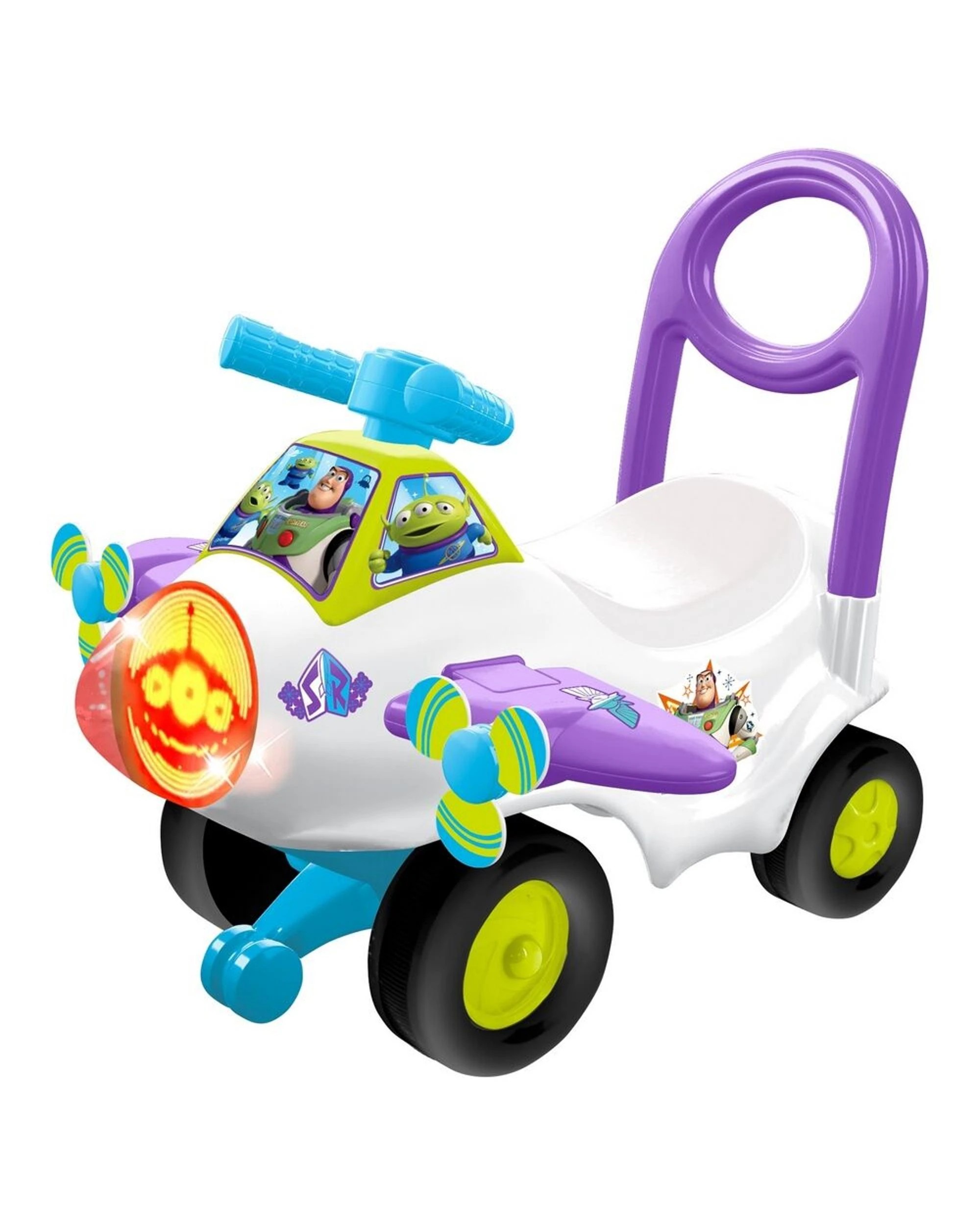 3 Disney Pixar Toy Story Buzz Lightyear Animated Lights Activity Plane Ride-On, 3 of 4