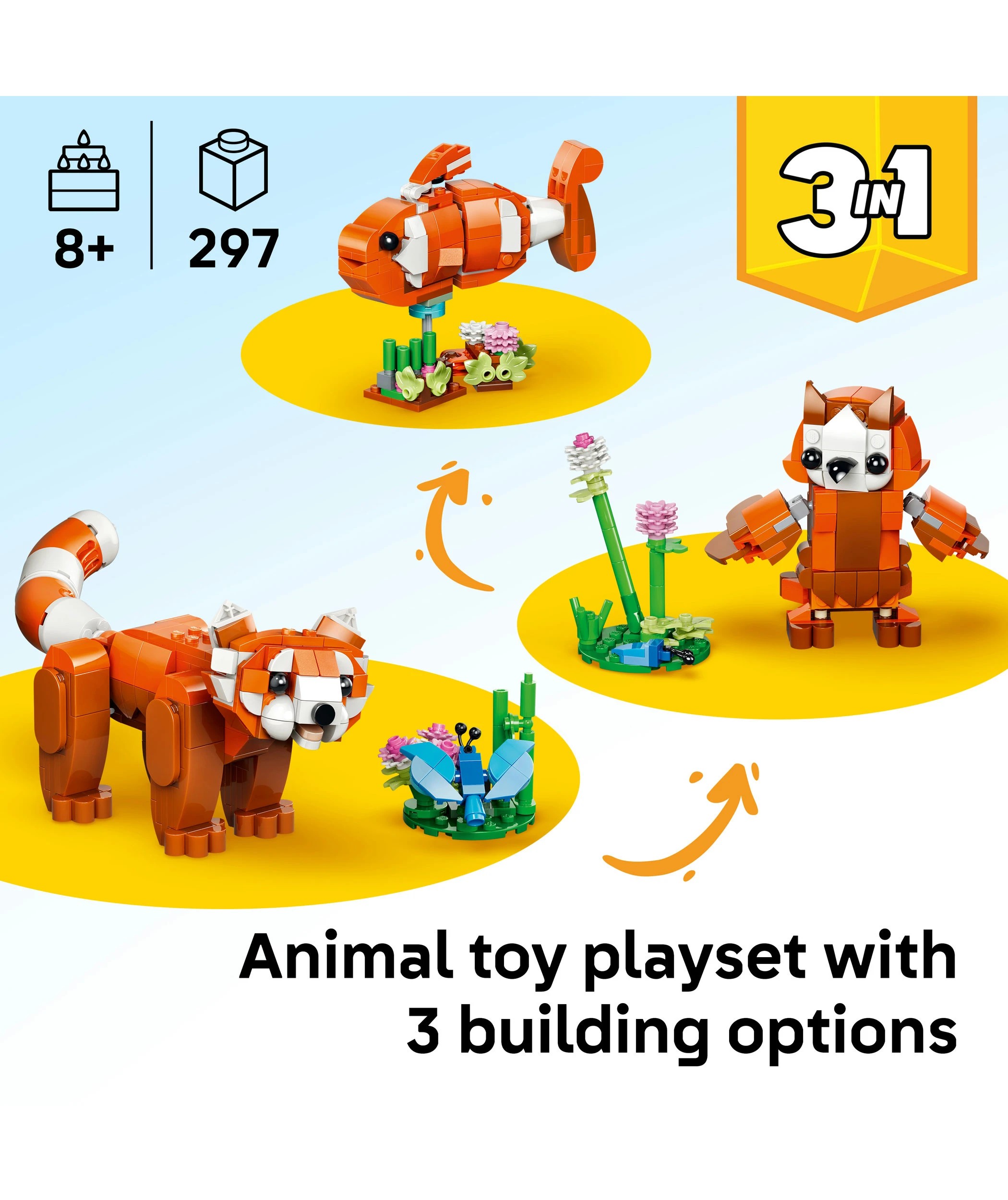 2 LEGO® Creator 3 in 1 Cute Animals: Red Panda 31394 - Multi, 2 of 10
