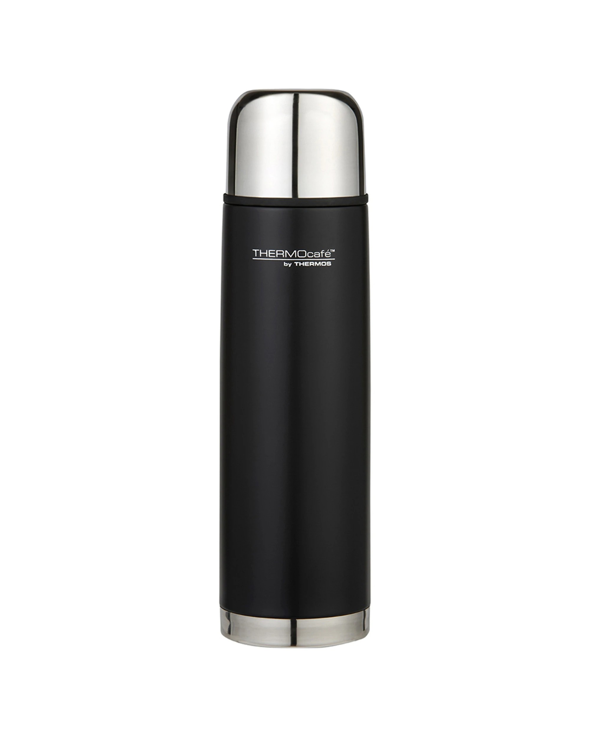 1 Thermocafe Vacuum Insulated Slimline Flask 1L Stainless Steel - Black, 1 of 1