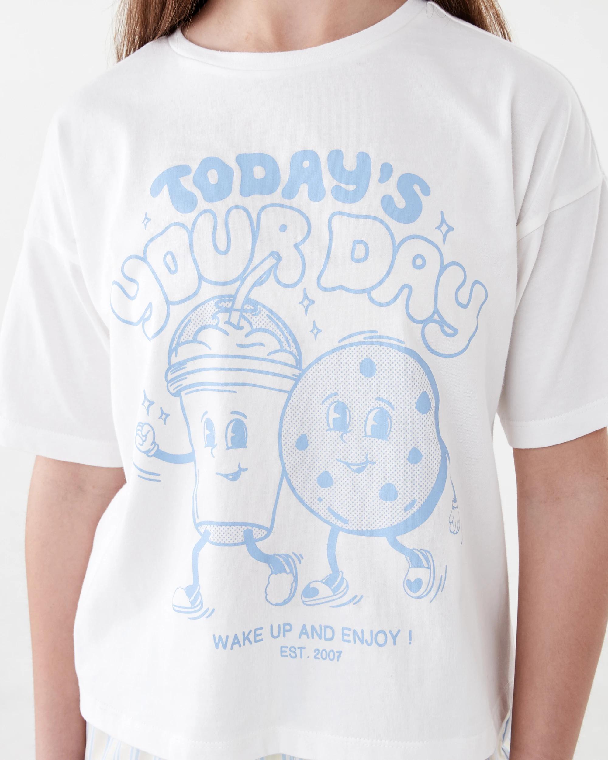 4 Short Sleeve Knit Woven Pyjama Set YELLOW STRIPE, 4 of 9